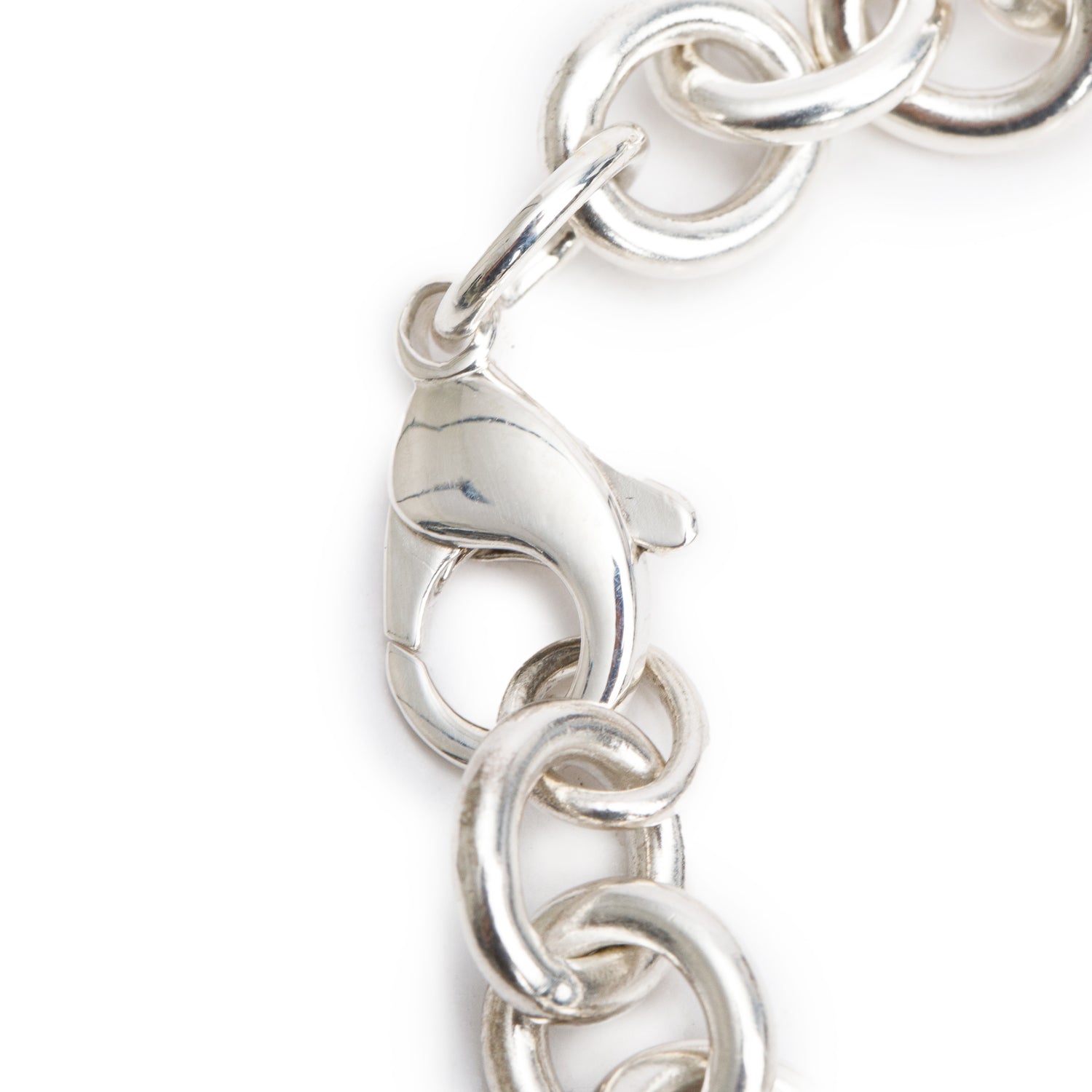 Tiffany & Co. Sterling Silver Letter 'S' Lock Charm Bracelet