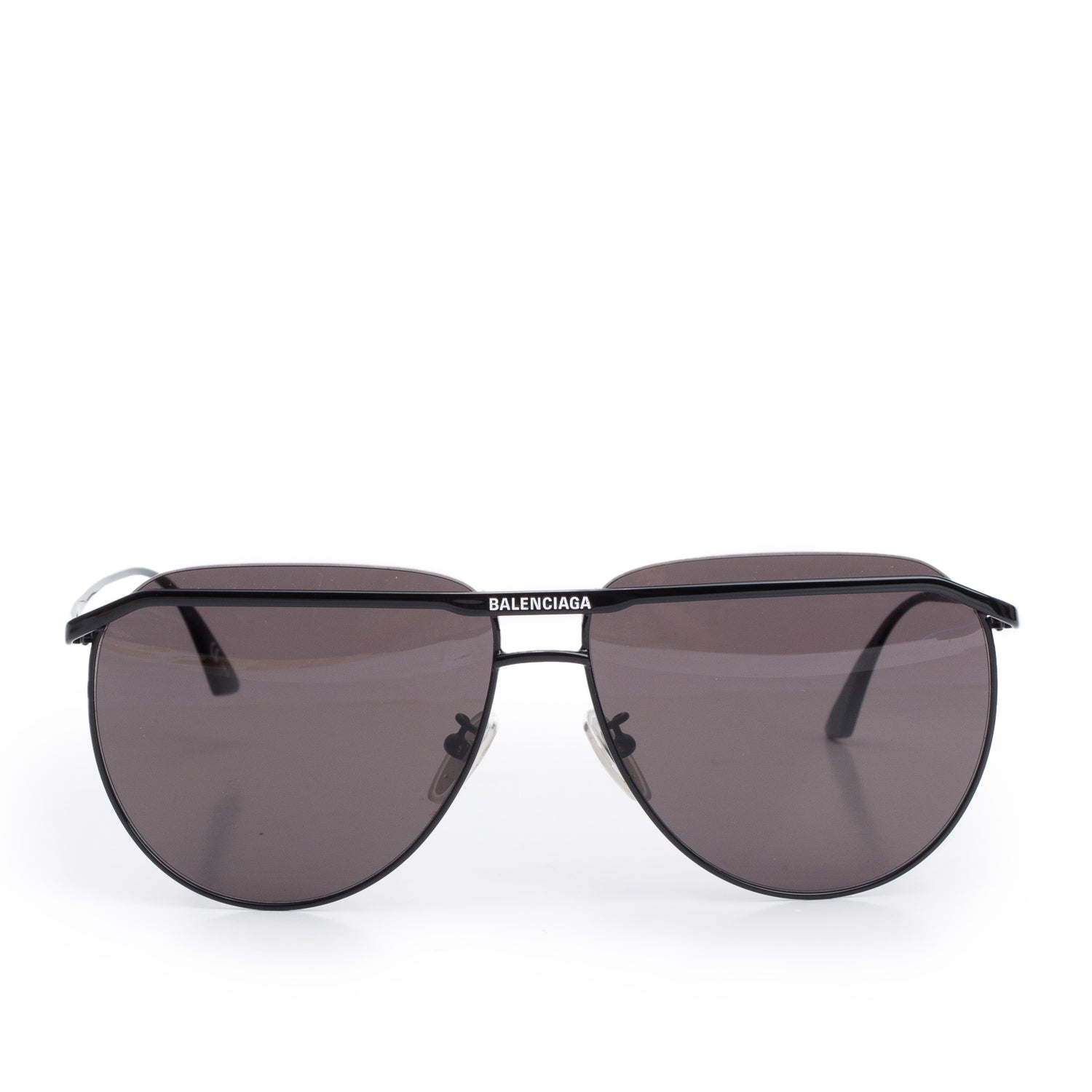 Balenciaga BB0140S Logo Aviator Tinted Sunglasses w/ Case