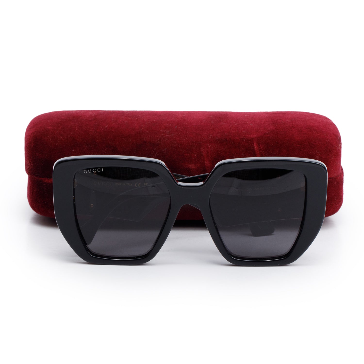 Gucci GG0956S Black Acetate GG Marmont Oversize Square Sunglasses w/ Case