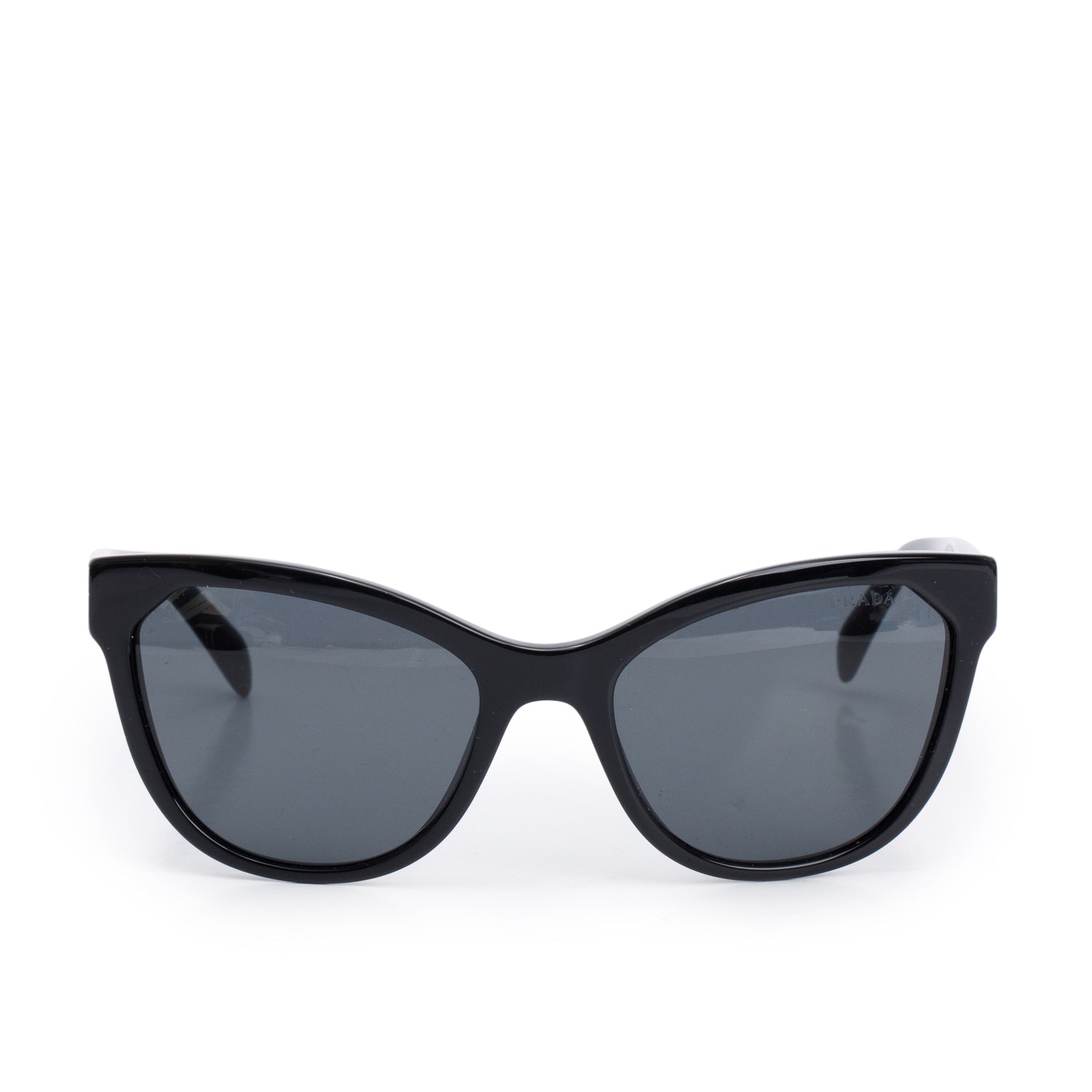 Prada SPR15V Black Cat-Eye Sunglasses