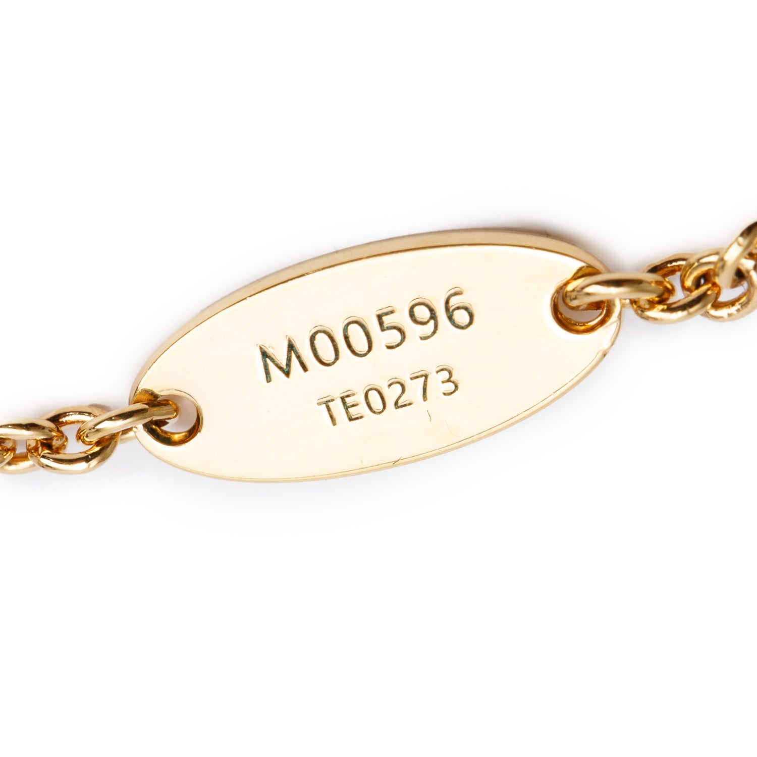 Louis Vuitton Gold-Plated Crystal LV Iconic Necklace w/ Receipt