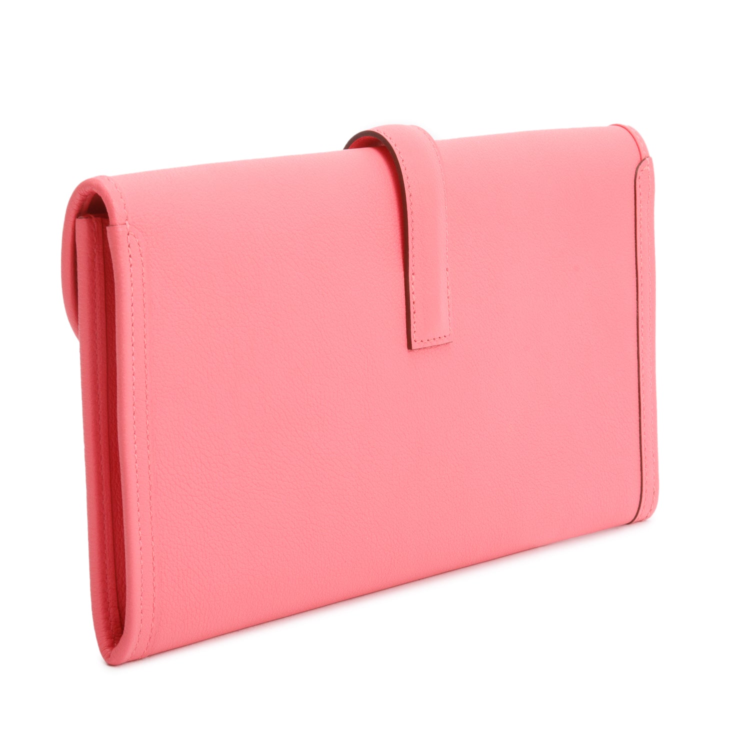 Hermes Rose Azalee Evercolor Leather Jige Elan 29 Clutch w/ Box & Receipt