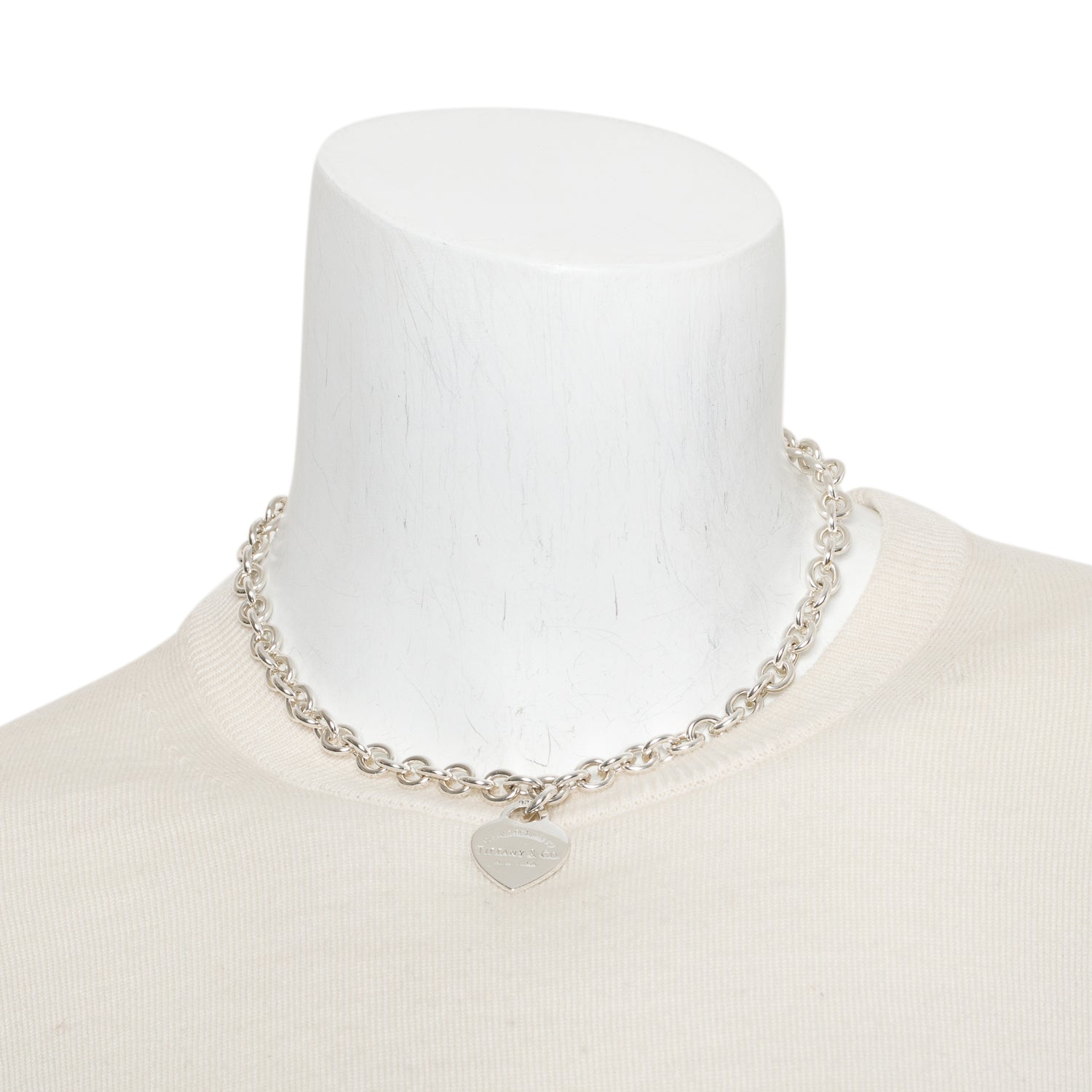 Tiffany & Co. Sterling Silver Return To Tiffany Heart Tag Necklace
