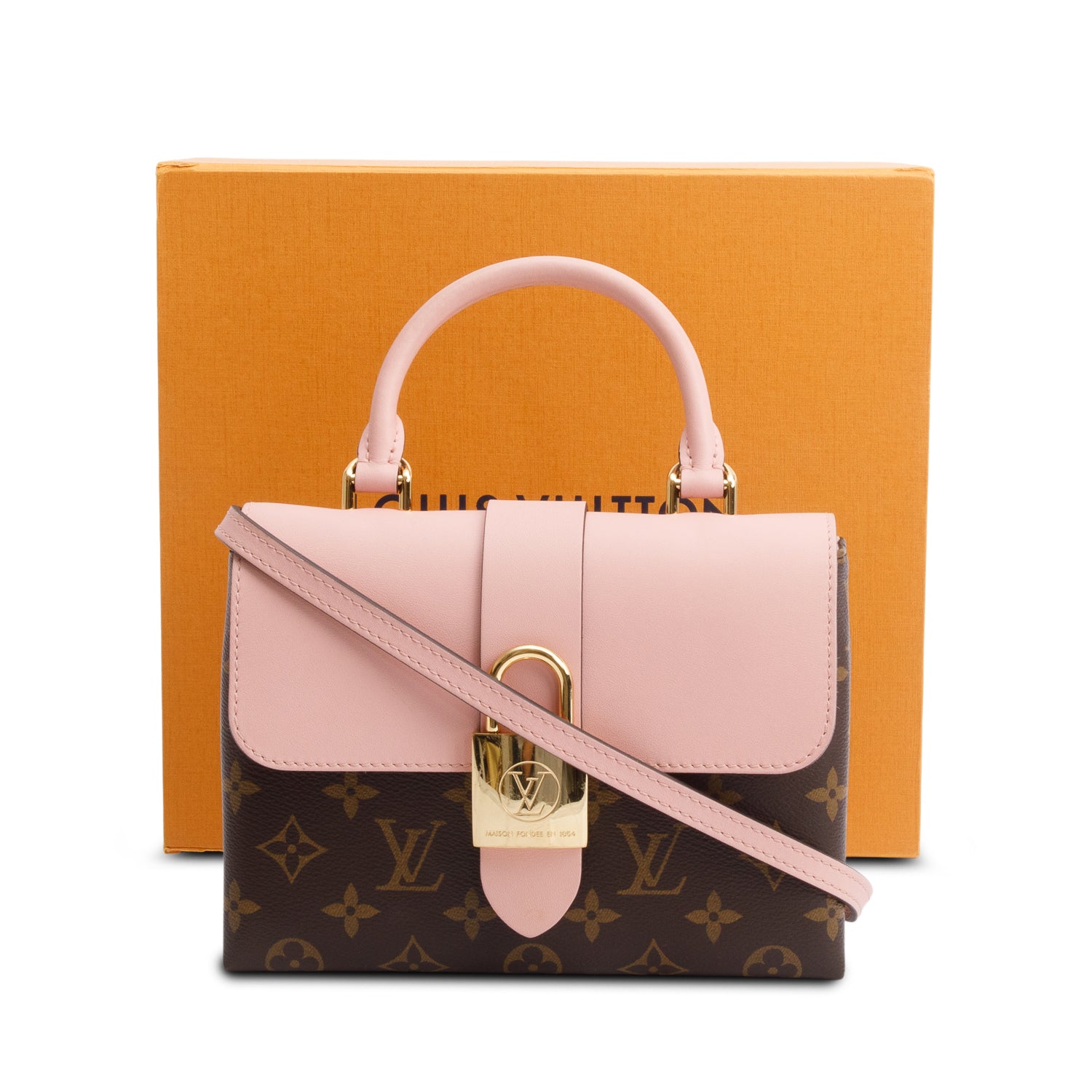 Louis Vuitton Monogram Pink Leather Locky BB w/ Strap & Box