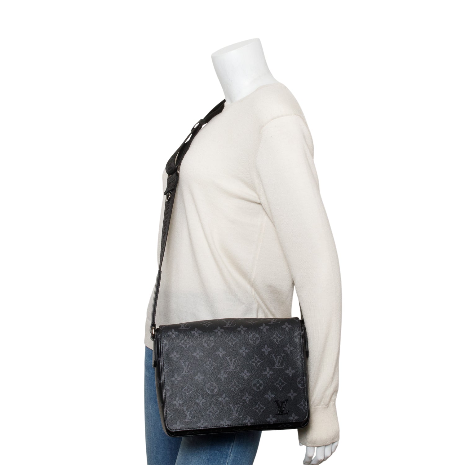 Louis Vuitton 2023 Monogram Eclipse District PM Bag w/ Box & Receipt