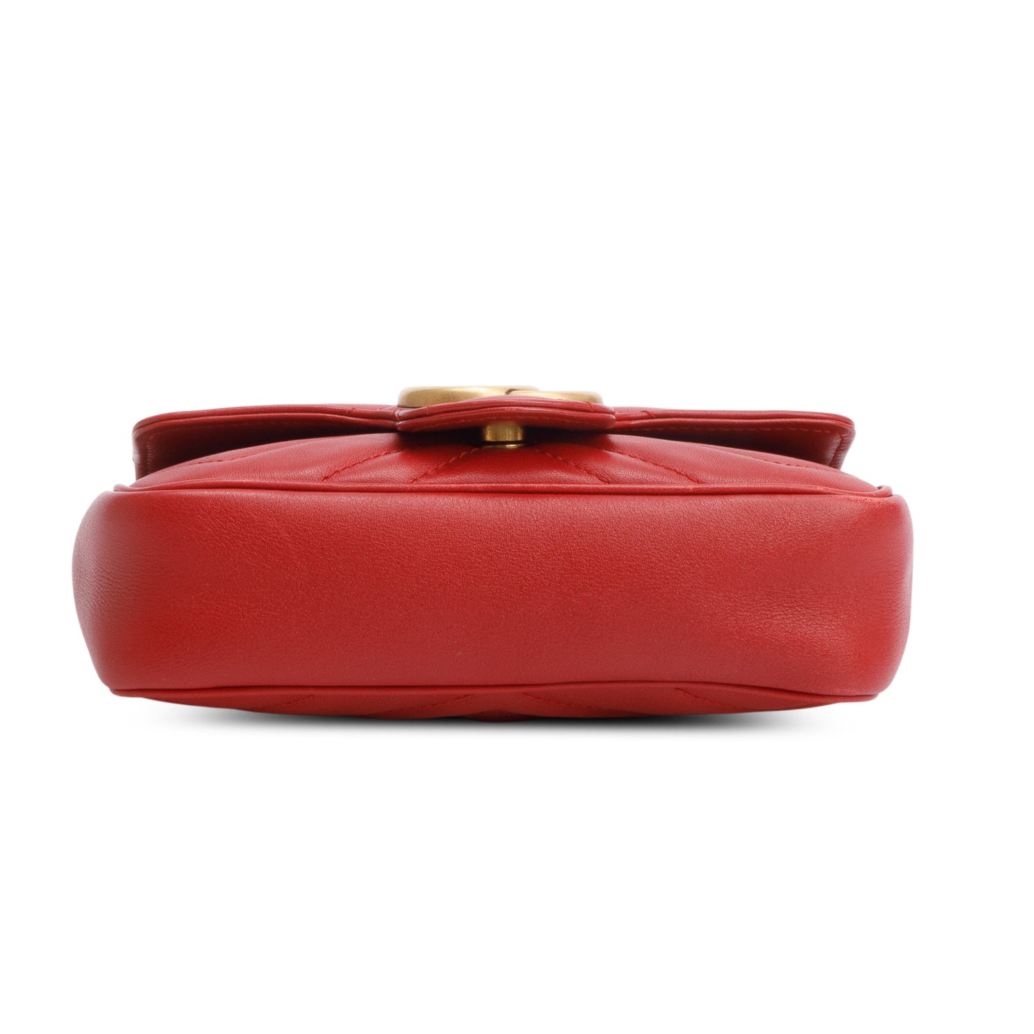 Gucci Red GG Marmont Matelasse Leather Super Mini Bag