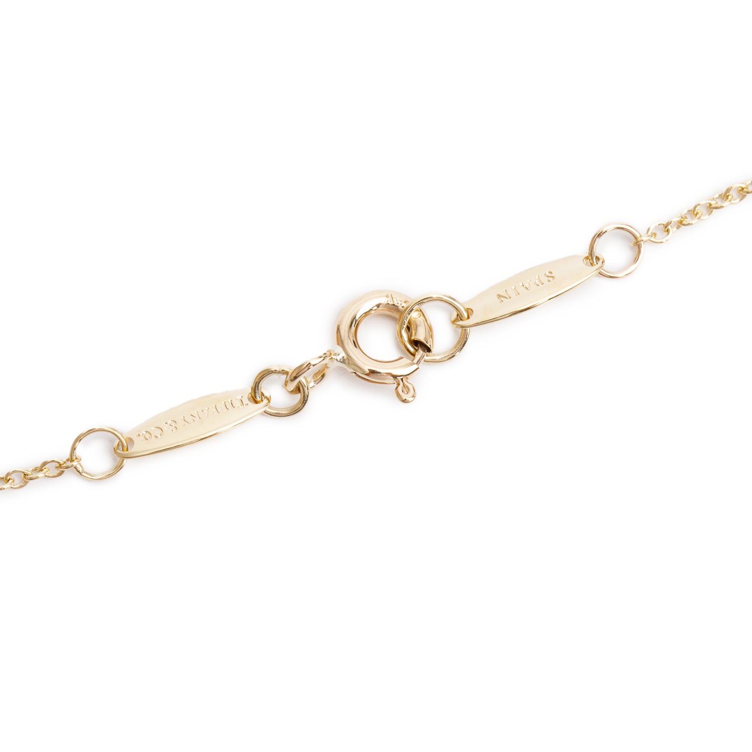 Tiffany & Co. Elsa Peretti 18k Yellow Gold 9 MM Bean Pendant Necklace w/ Box