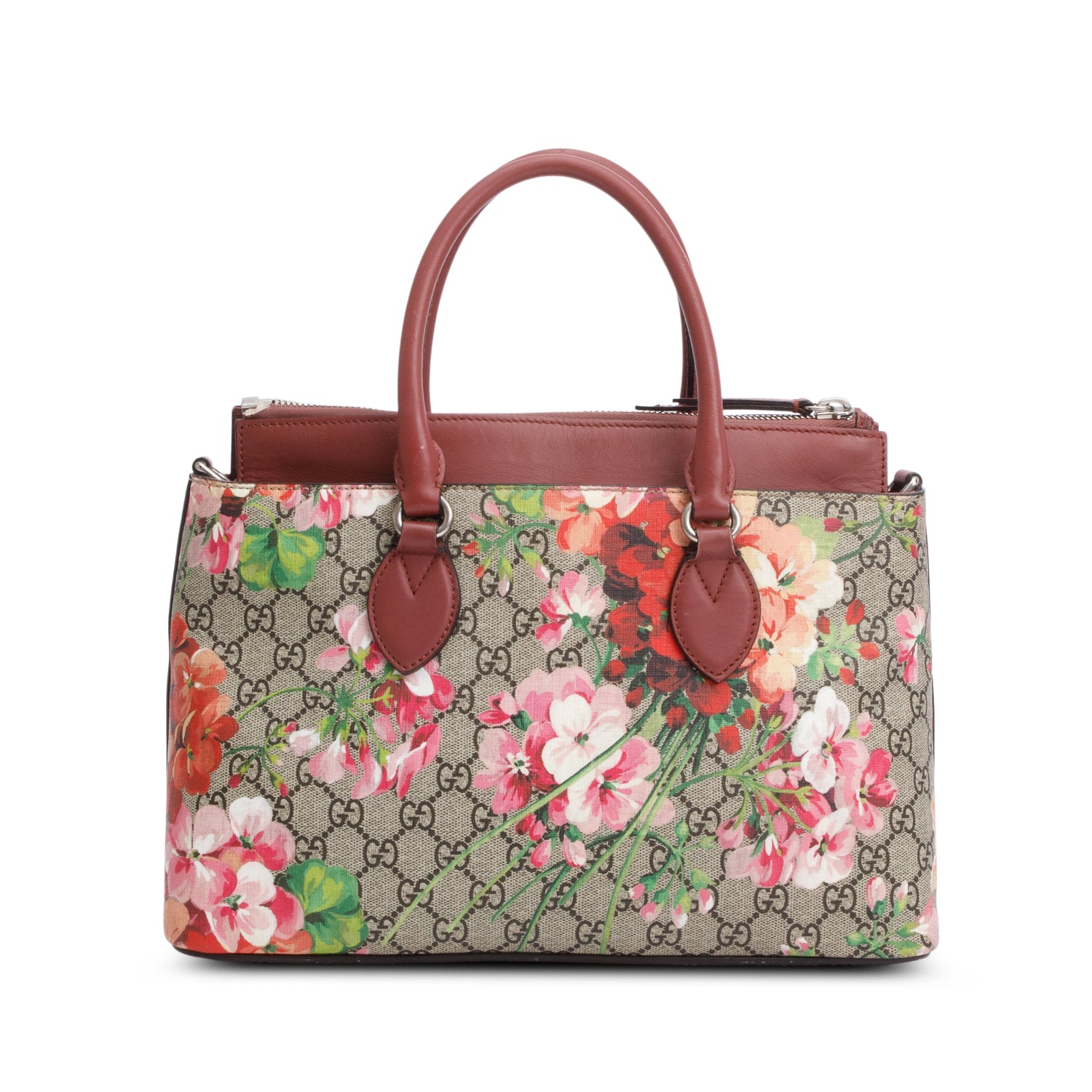 Gucci Linea GG Blooms Supreme Small Convertible Tote w/ Strap