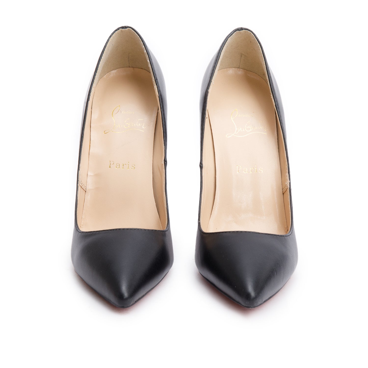 Christian Louboutin Black Leather So Kate 120 Pumps, Size 38