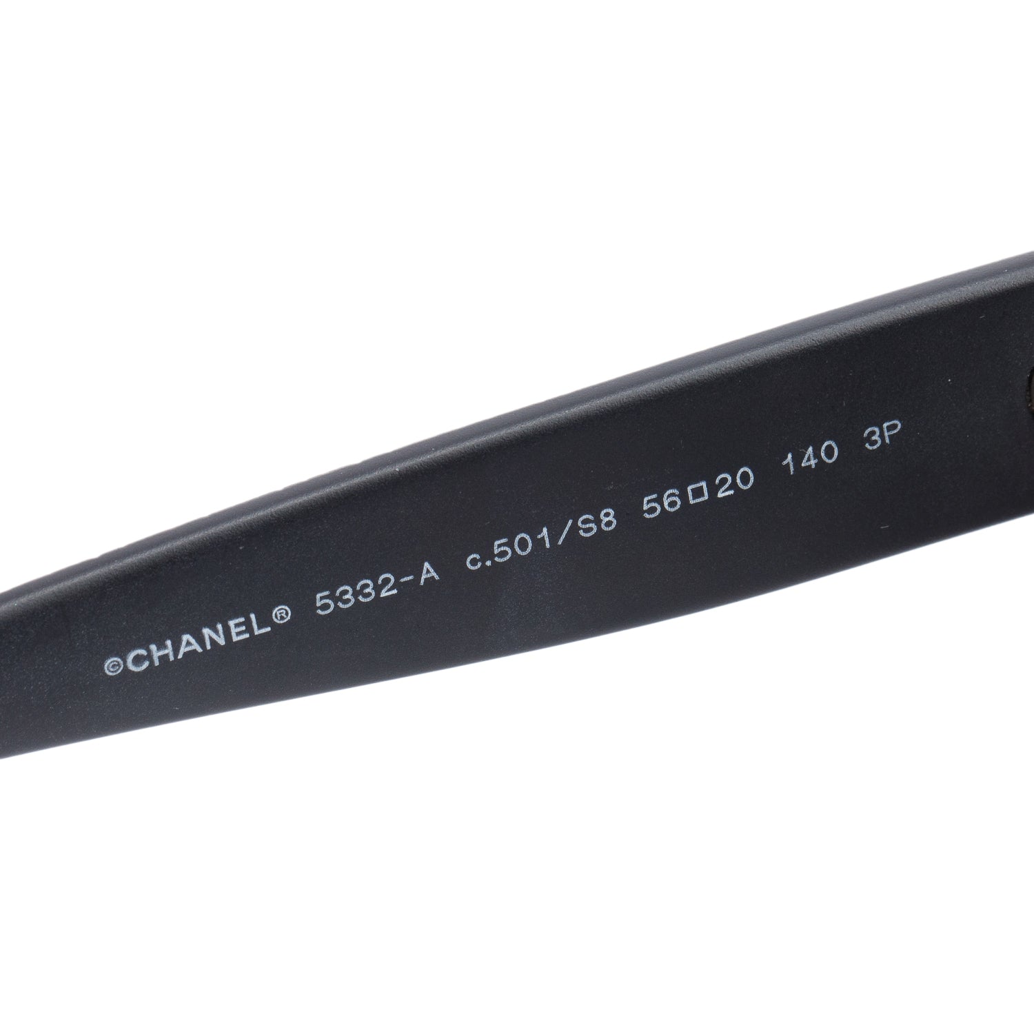 Chanel 5332-A Black Acetate Butterfly Sunglasses w/ Box & Case