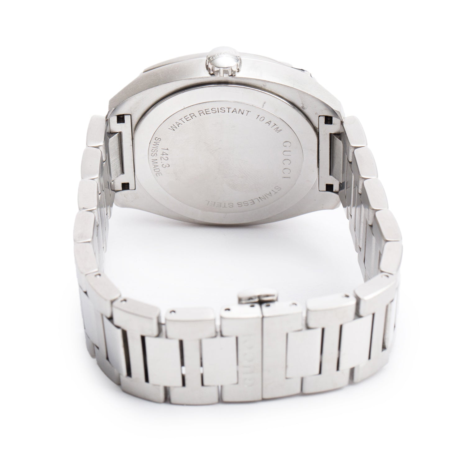 Gucci Stainless Steel GG2570 41 MM Quartz Watch Black Dial w/ Box & Papers