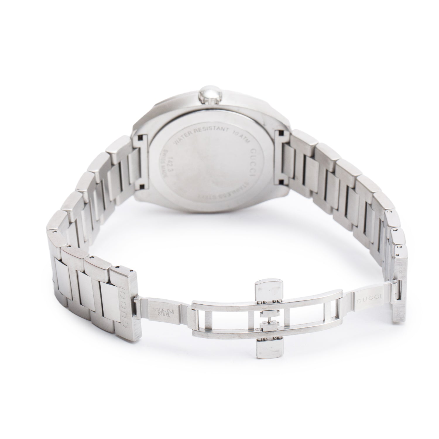 Gucci Stainless Steel GG2570 41 MM Quartz Watch Black Dial w/ Box & Papers