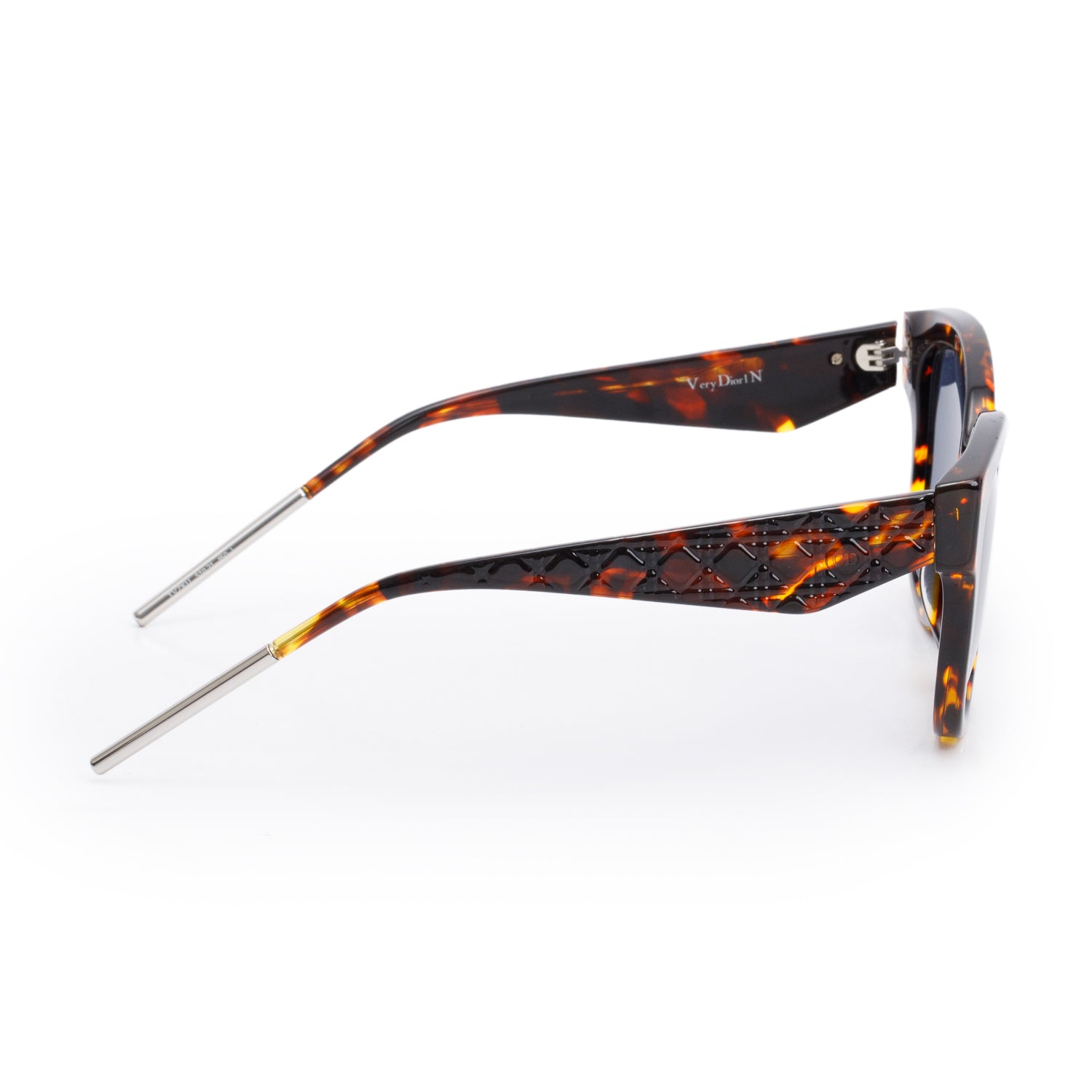 Christian Dior Tortoiseshell Acetate Very Dior N1  Square Sunglasses w/ Box & Case