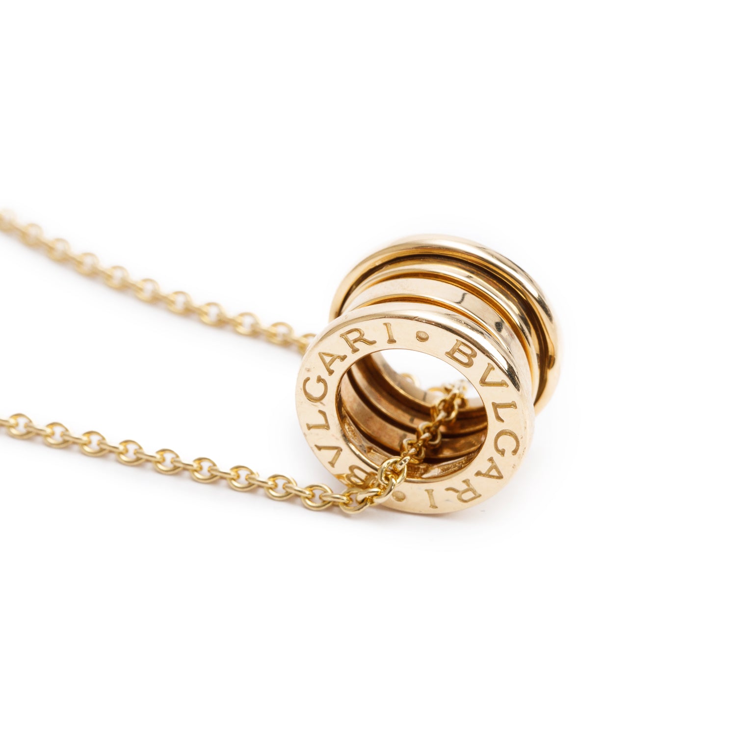 BVLGARI 18k Yellow Gold B.Zero1 Pendant Necklace