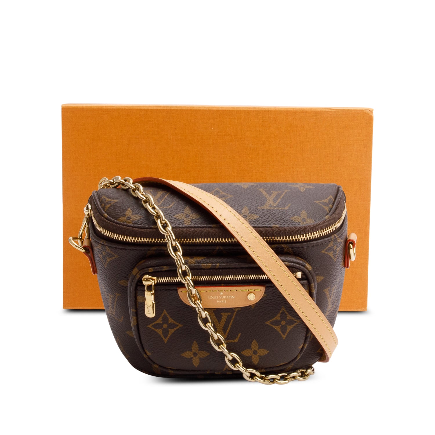 Louis Vuitton Monogram Mini Bumbag w/ Straps & Box