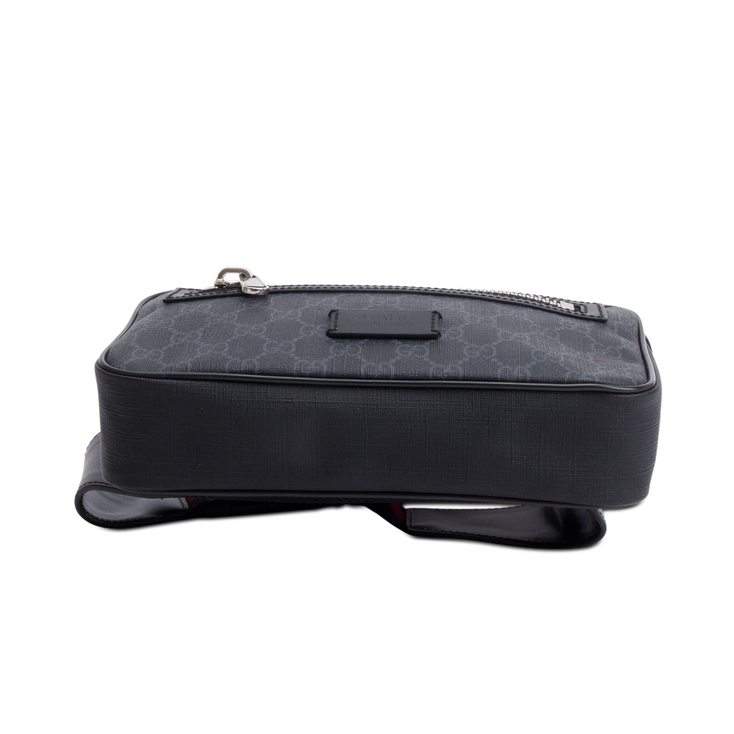 Gucci Black GG Supreme Belt Bag with Zip Pocket w/ Box