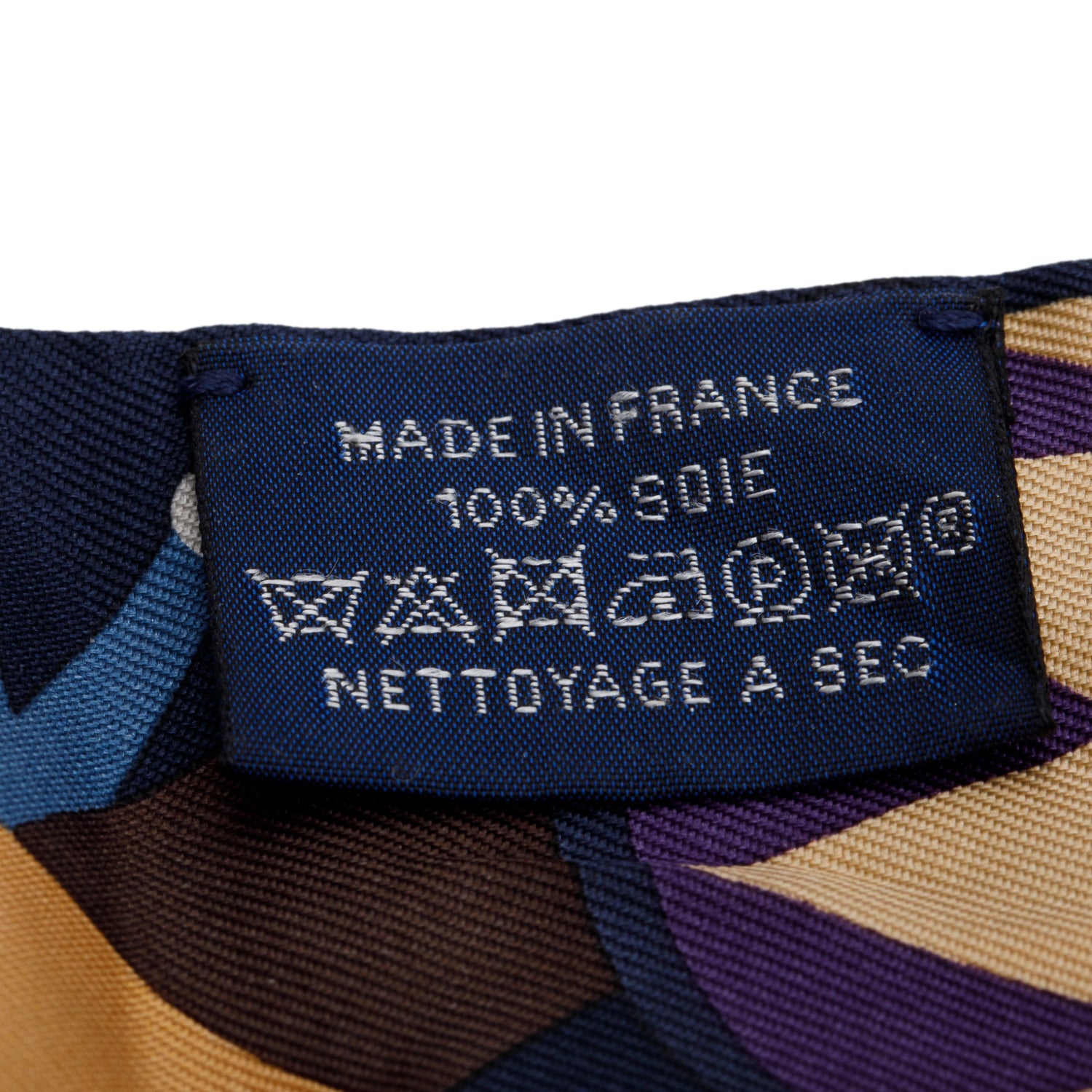 Hermes Blue Multicolor 'Parade En Fanfare' Silk Twilly w/ Box