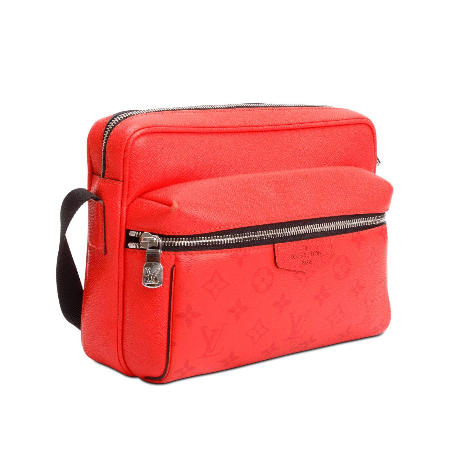 Louis Vuitton Red Taigarama Outdoor Messenger Bag w/ Box