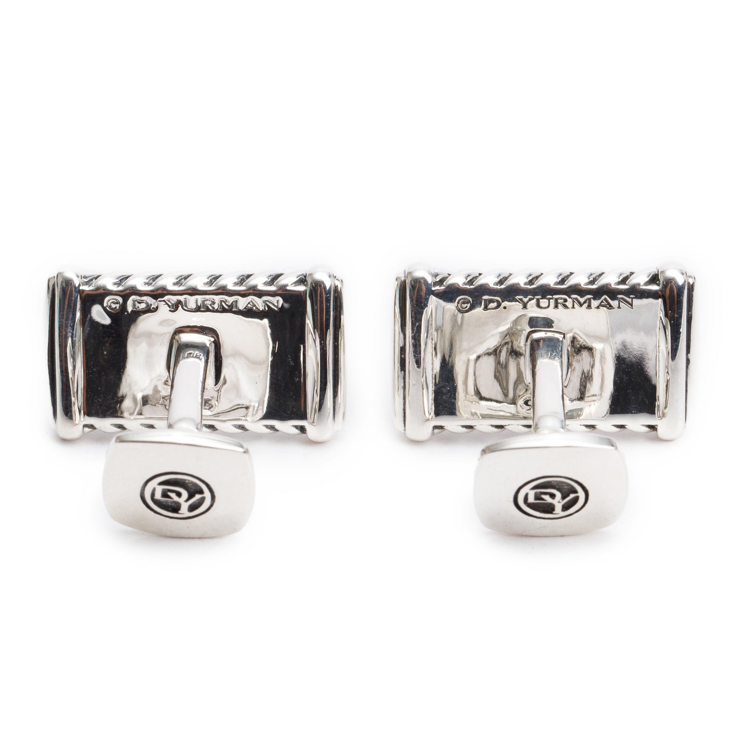 David Yurman Sterling Silver Chevron Cufflinks