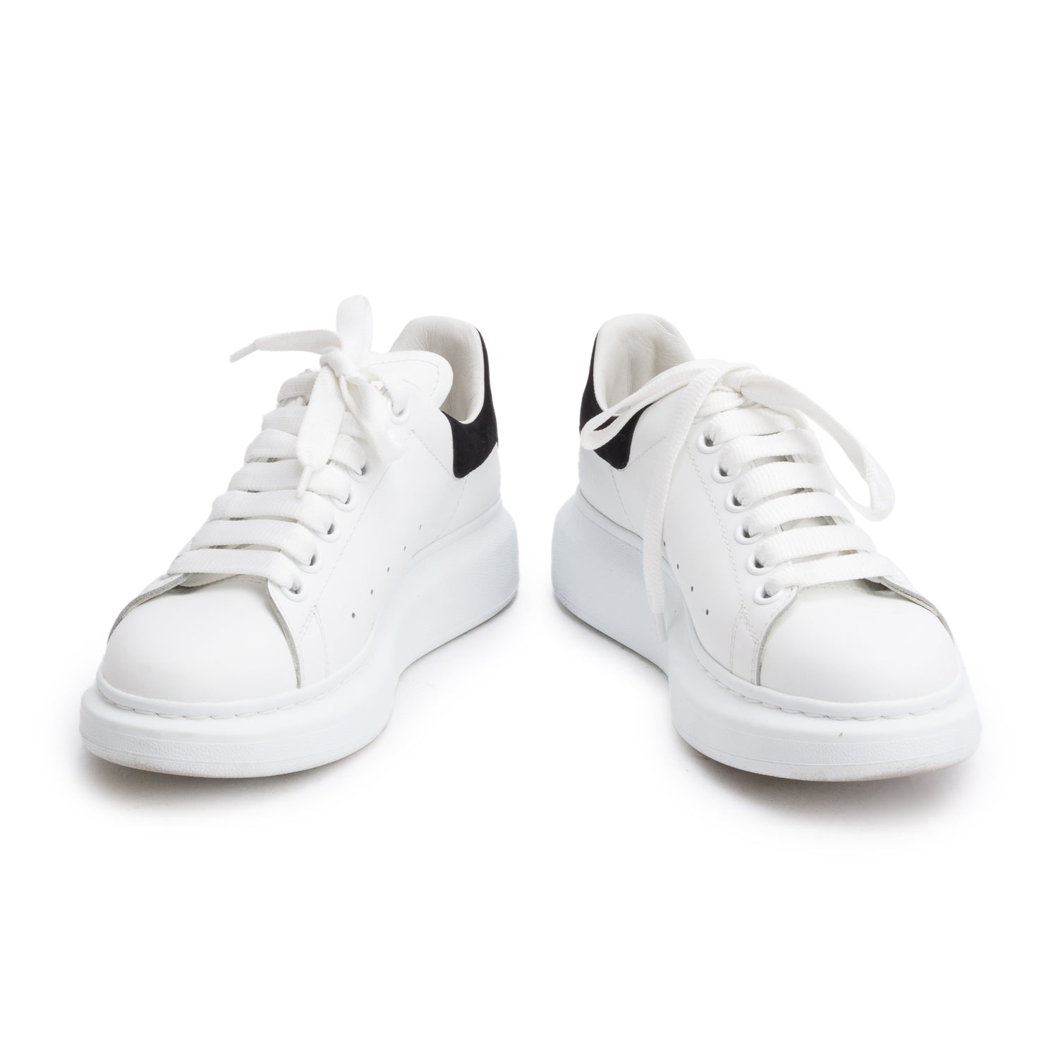 Alexander McQueen White Oversized Lace Sneakers, Size 37.5 w/ Box