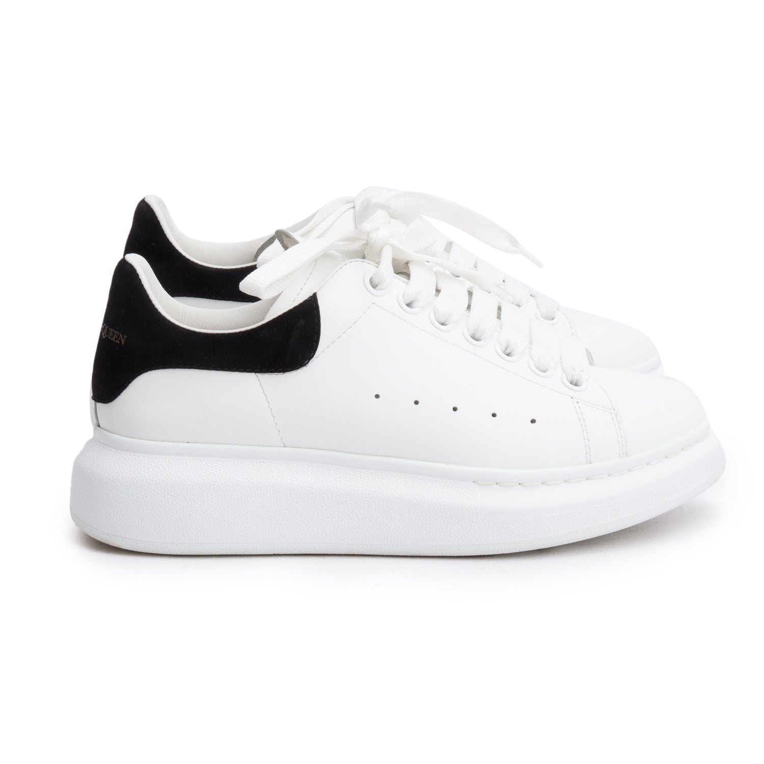 Alexander McQueen White Oversized Lace Sneakers, Size 37.5 w/ Box