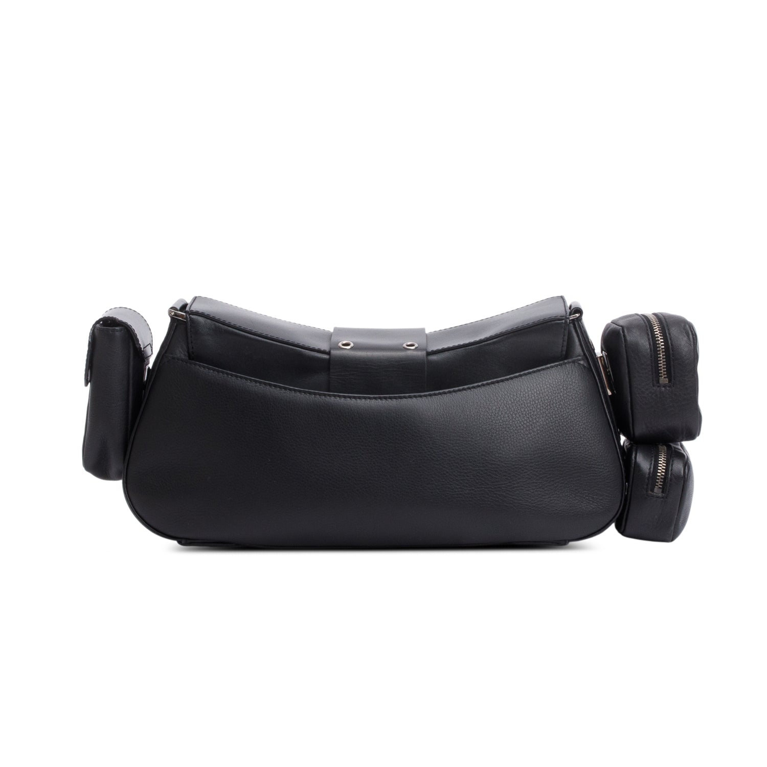 Christian Dior Black Leather Street Chic Columbus Cargo Shoulder Bag