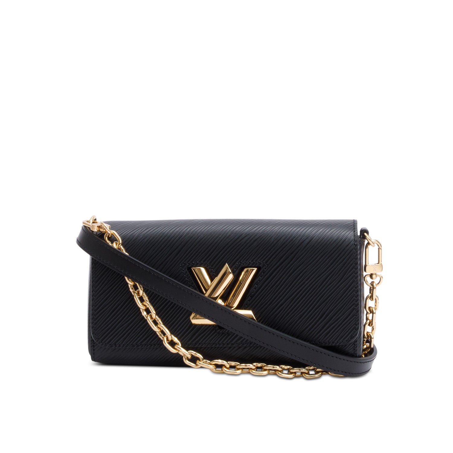 Louis Vuitton Black Epi Leather Twist West Pochette Bag w/ Straps