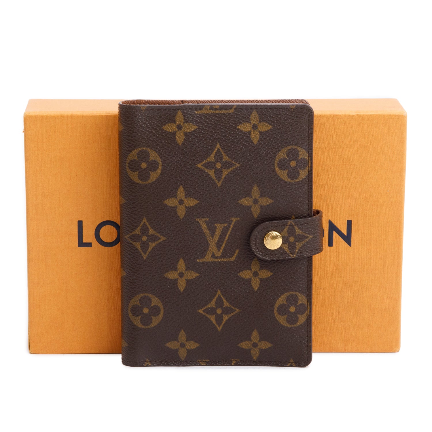 Louis Vuitton Monogram Pocket Small Ring Agenda Cover w/ Box