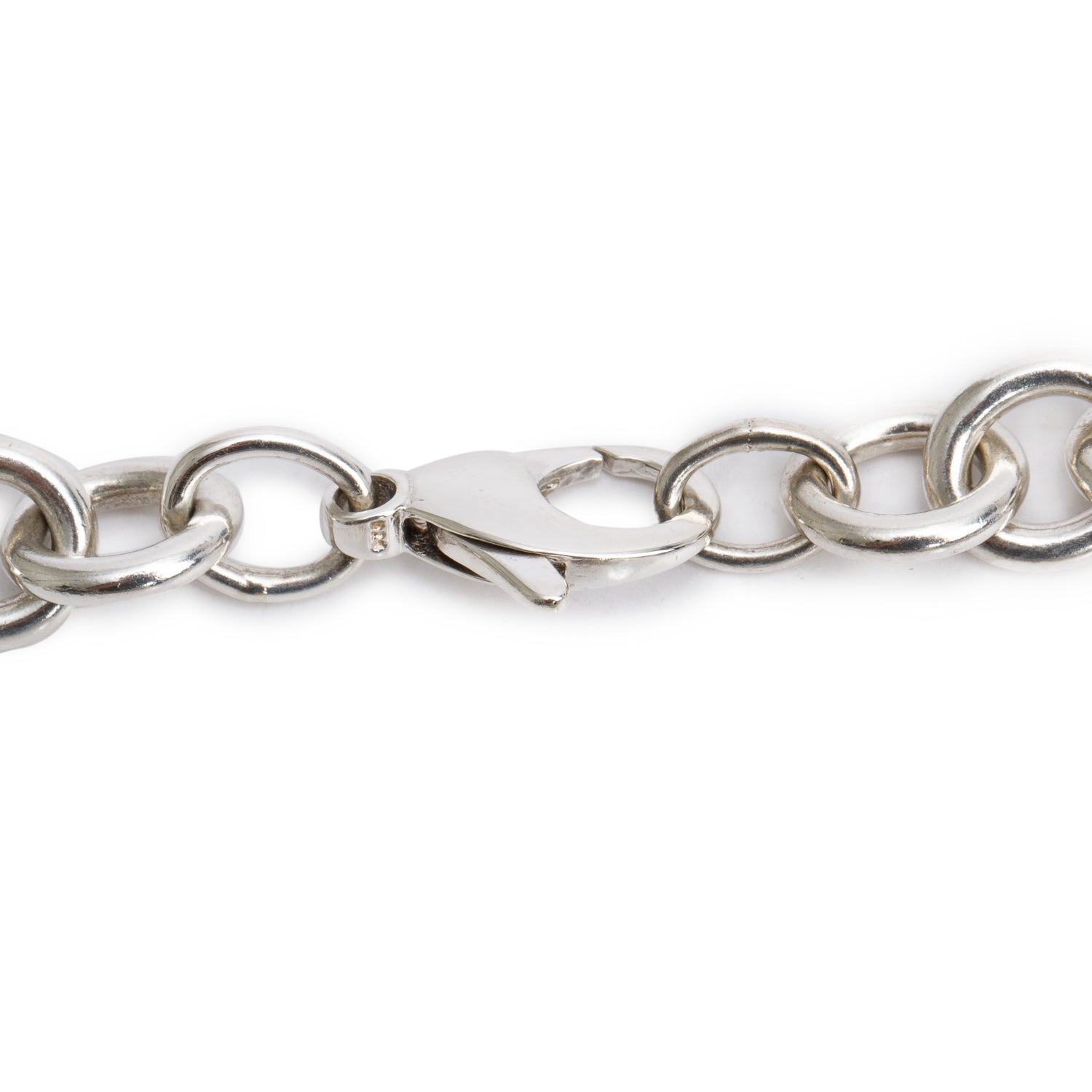 Tiffany & Co. Sterling Silver Round Tag Link Necklace