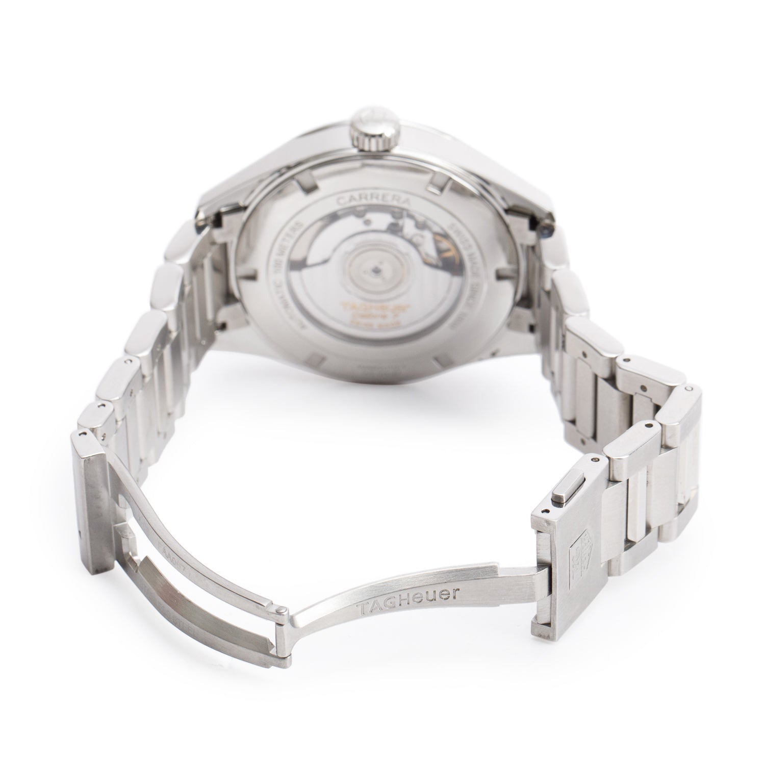 Tag Heuer Stainless Steel Carrera Date Calibre 7 Twin-Time 41 MM Automatic Watch WAR2010-1 w/ Box