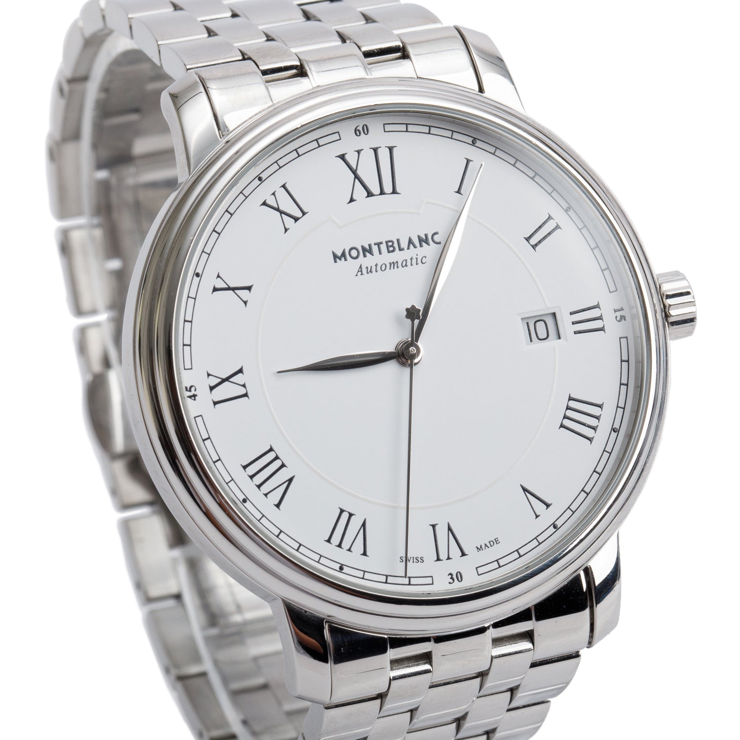 Montblanc 2022 Stainless Steel Tradition 40 MM Automatic Watch w/ Box & Papers