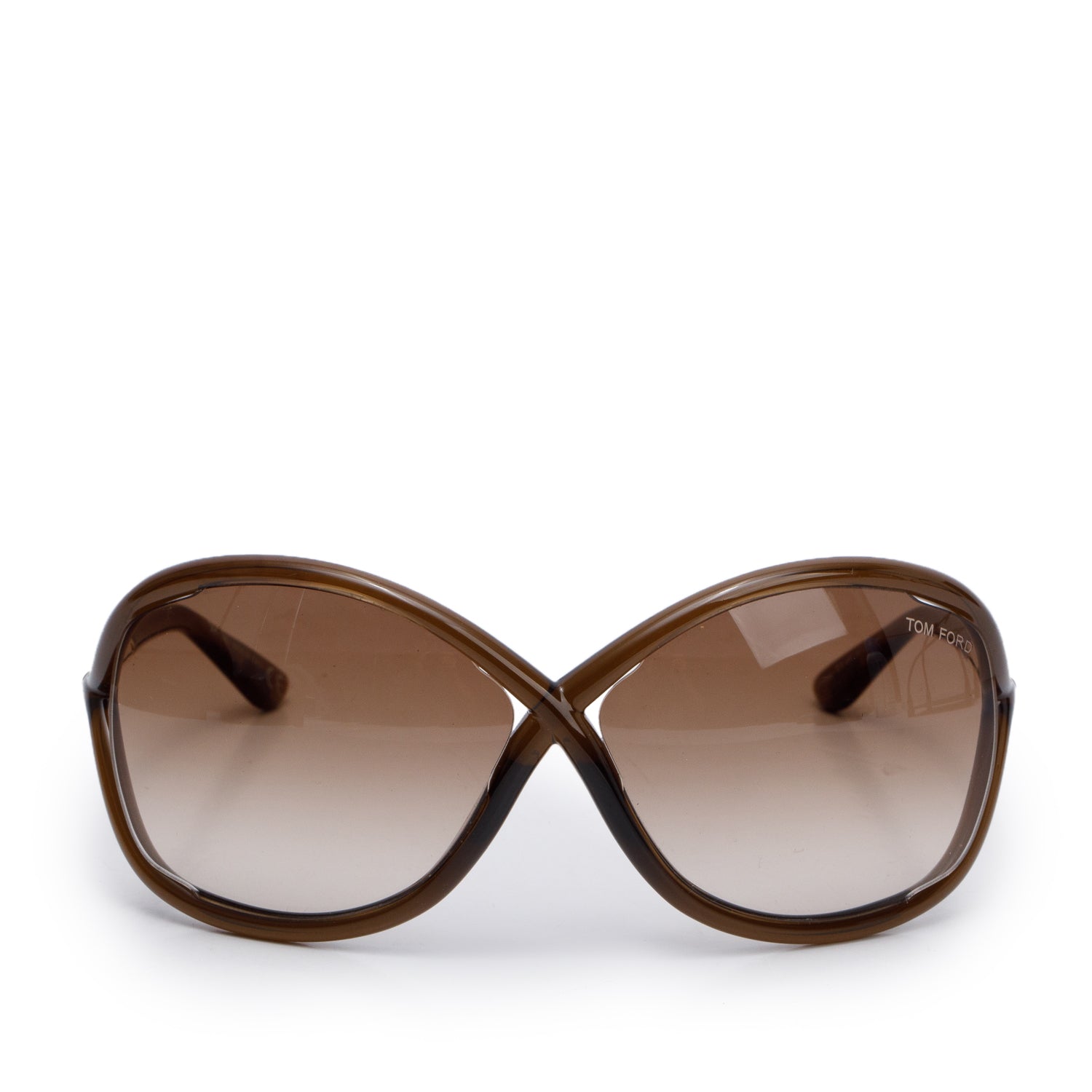 Tom Ford TF9 Brown Whitney Cat-Eye Sunglasses w/ Case