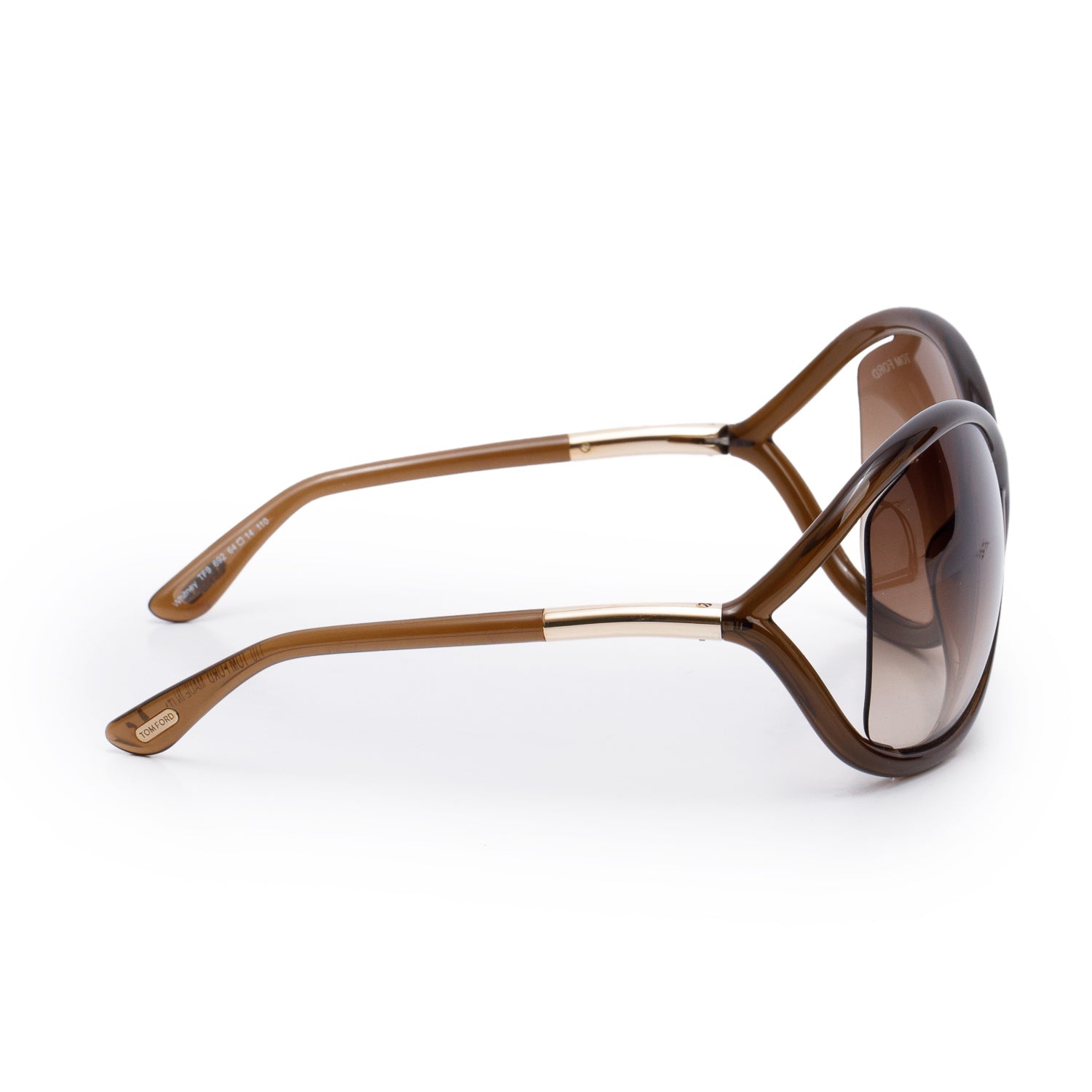 Tom Ford TF9 Brown Whitney Cat-Eye Sunglasses w/ Case