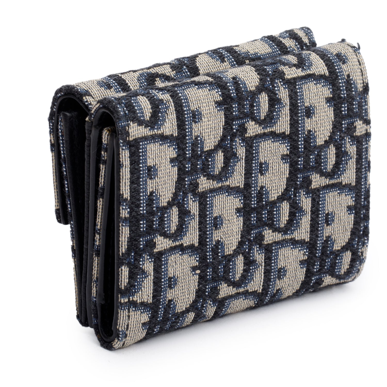 Christian Dior 2020 Oblique Jacquard Trifold Compact Wallet