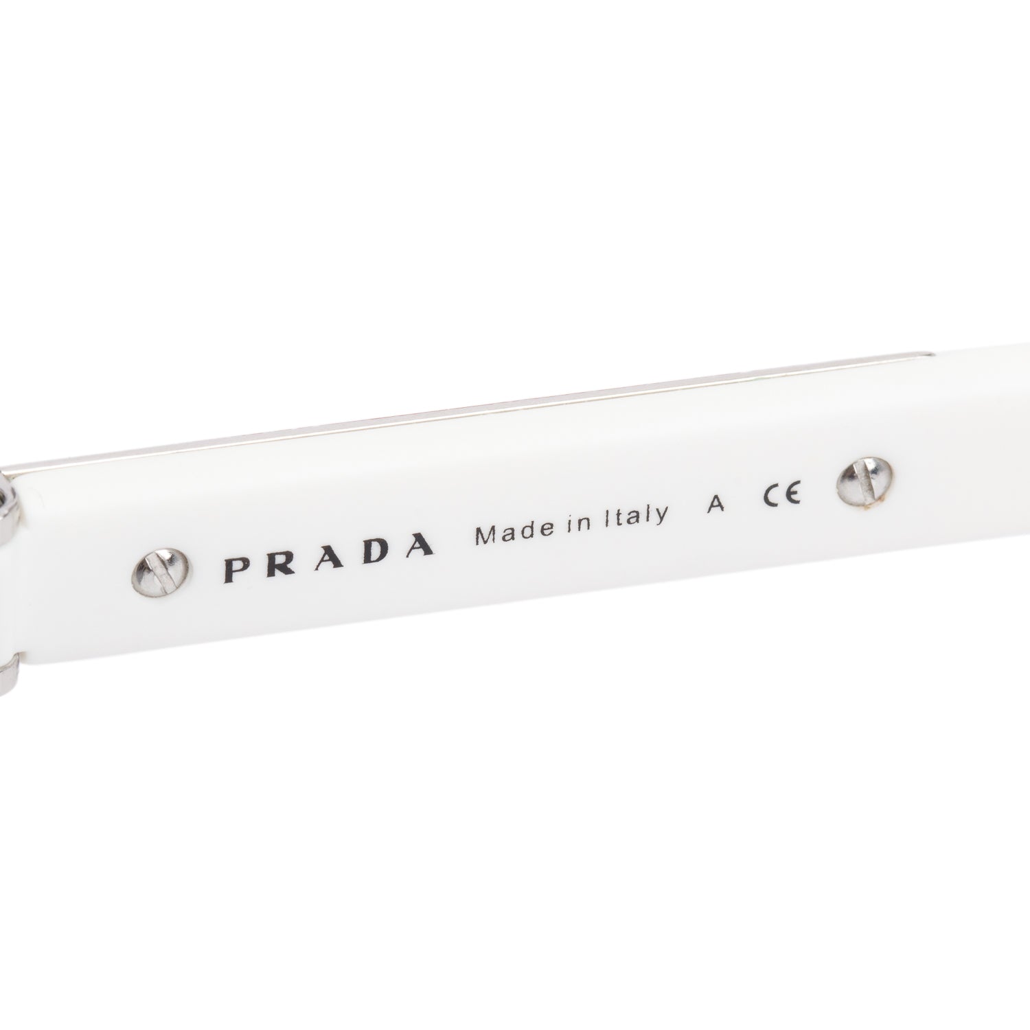 Prada SPS 54I White Linea Rossa Aviator Sunglasses w/ Case