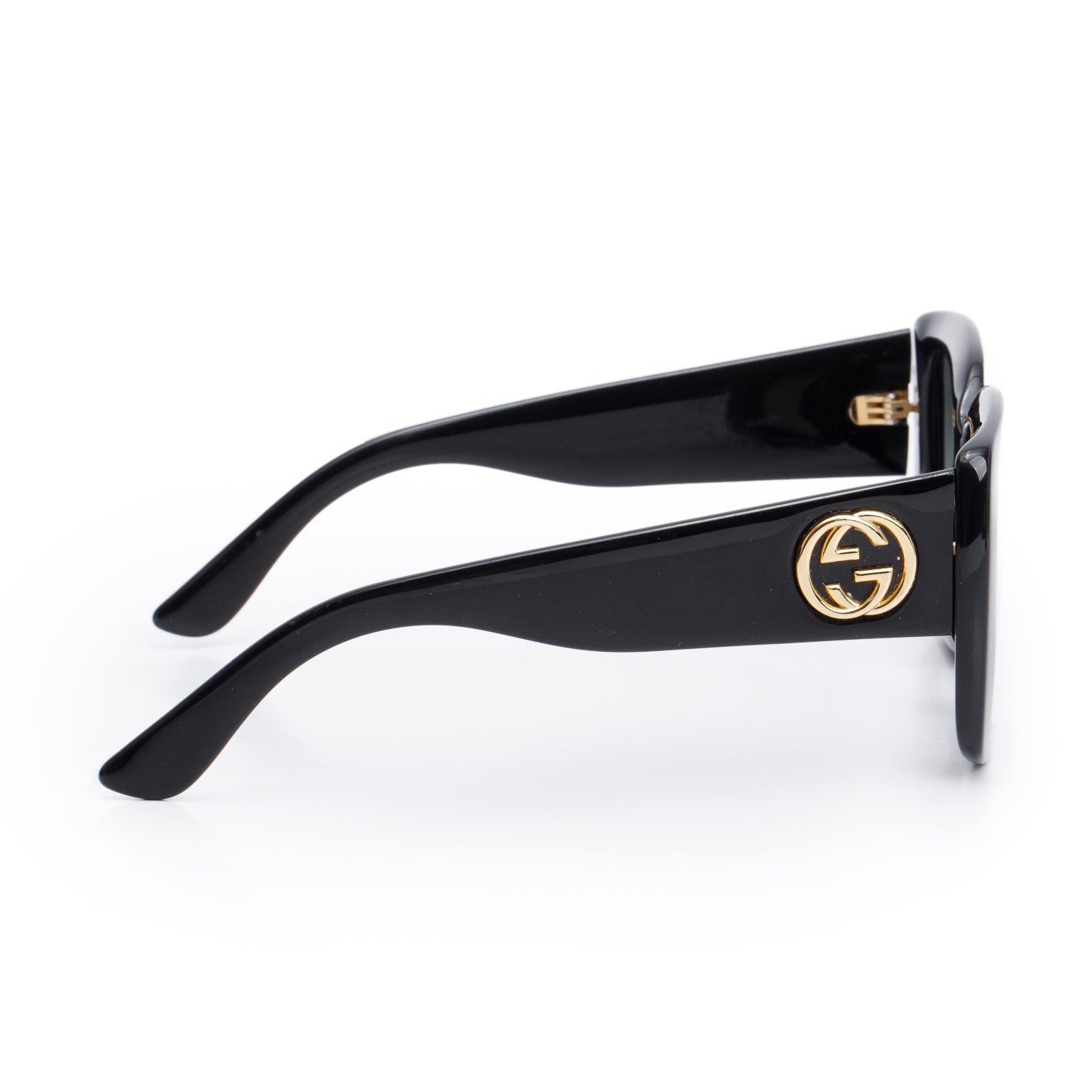 Gucci GG0141S Black Acetate GG Logo Square Frame Sunglasses w/ Case