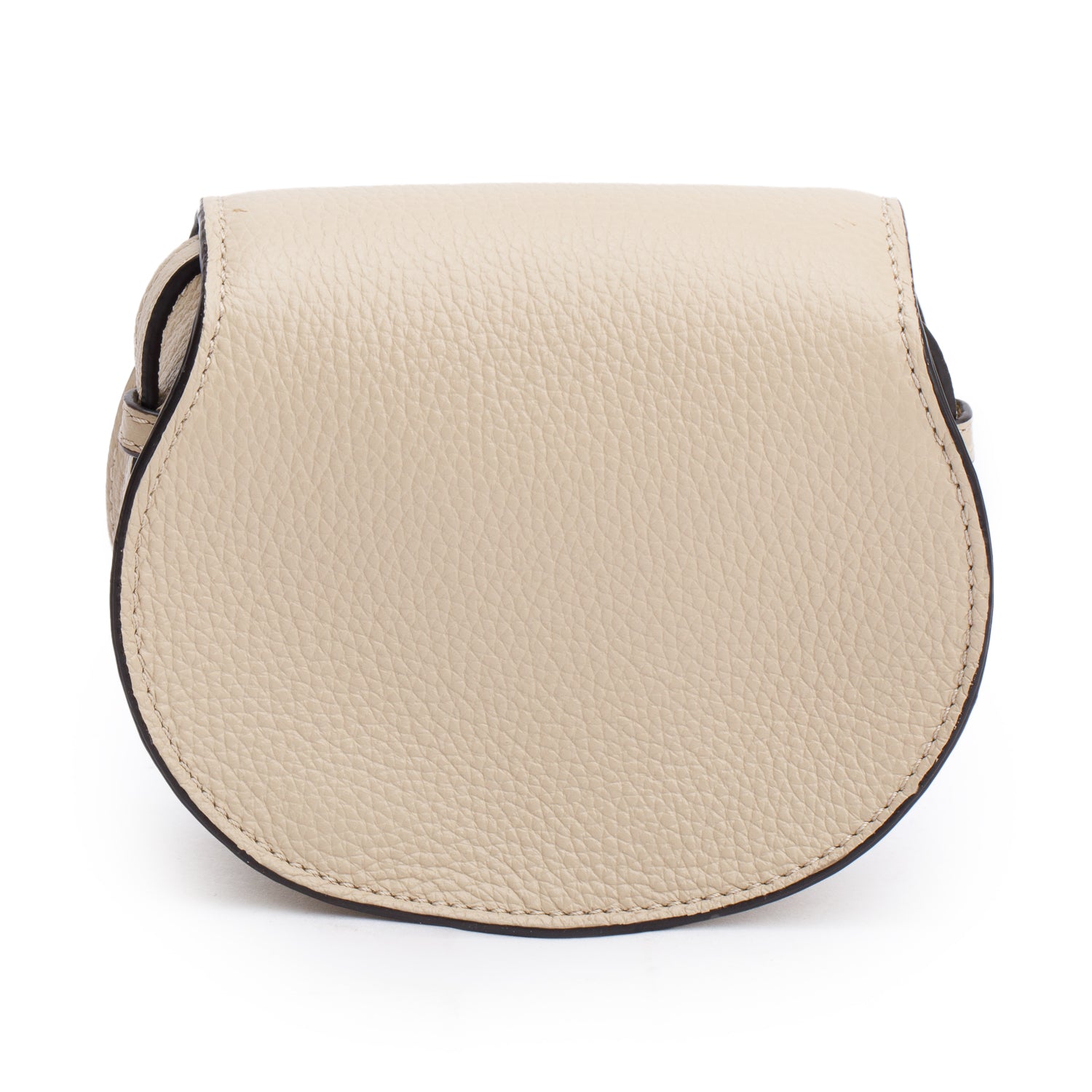Chloe Beige Grained Leather Nano Marcie Crossbody Bag w/ Authenticity Card