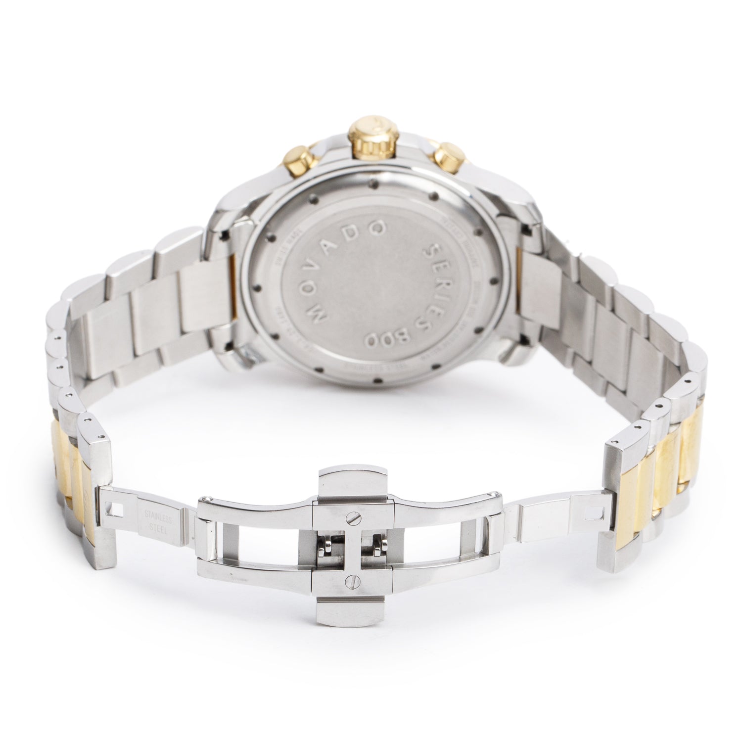 Movado Two-Tone Stainless Steel Series 800 42 MM Chronograph Quartz Watch Green Dial