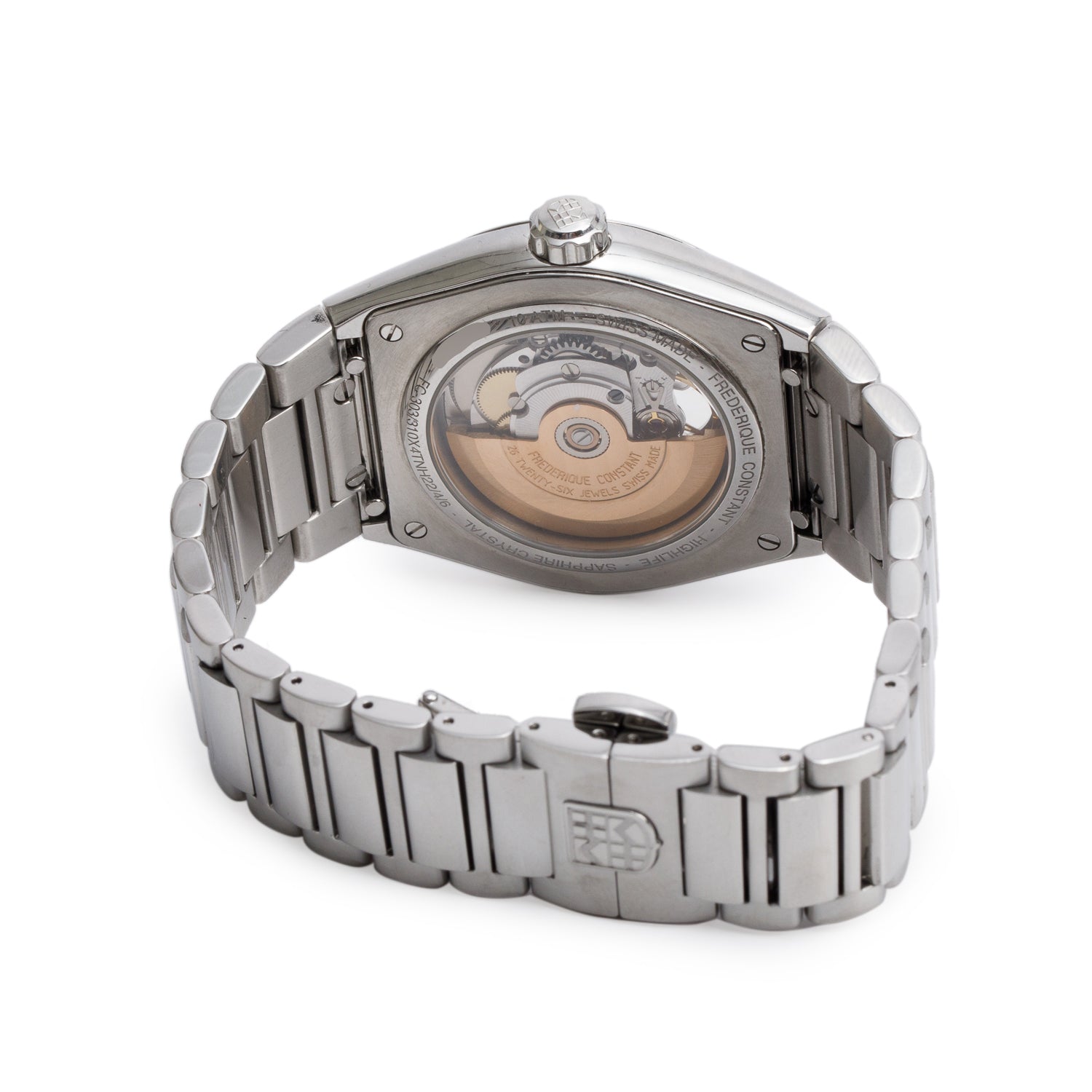 Frederique Constant 2023 Stainless Steel Highlife Heart Beat 41 MM Automatic Watch Blue Dial w/ Box, Papers & Extra Strap