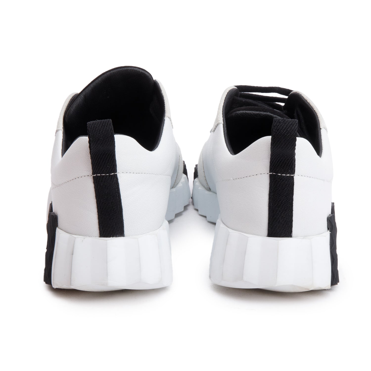 Hermes White Suede Goatskin Bouncing Sneakers, Size 36.5 w/ Box