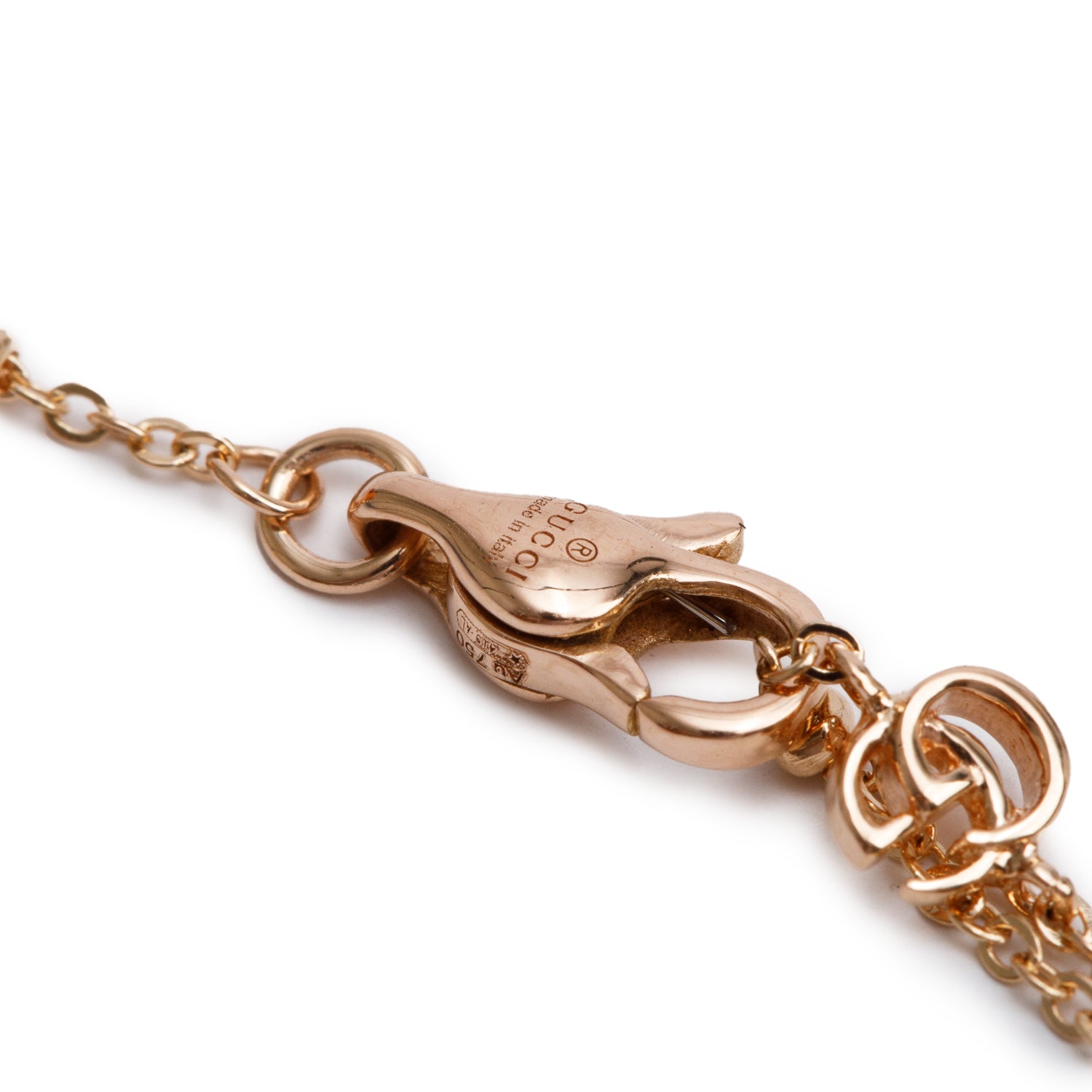 Gucci 18k Rose Gold Diamond Flora Necklace w/ Box