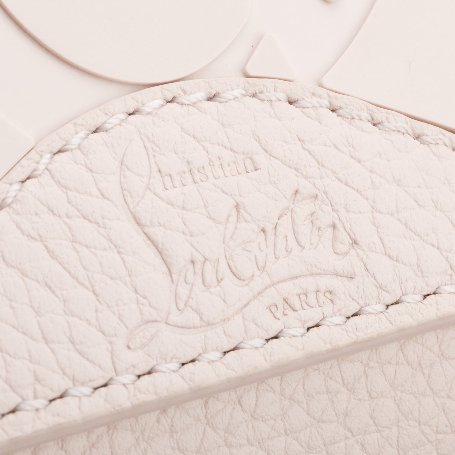 Christian Louboutin Neutral Calf Leather Spike Mini Cabarock Tote Bag w/ Strap