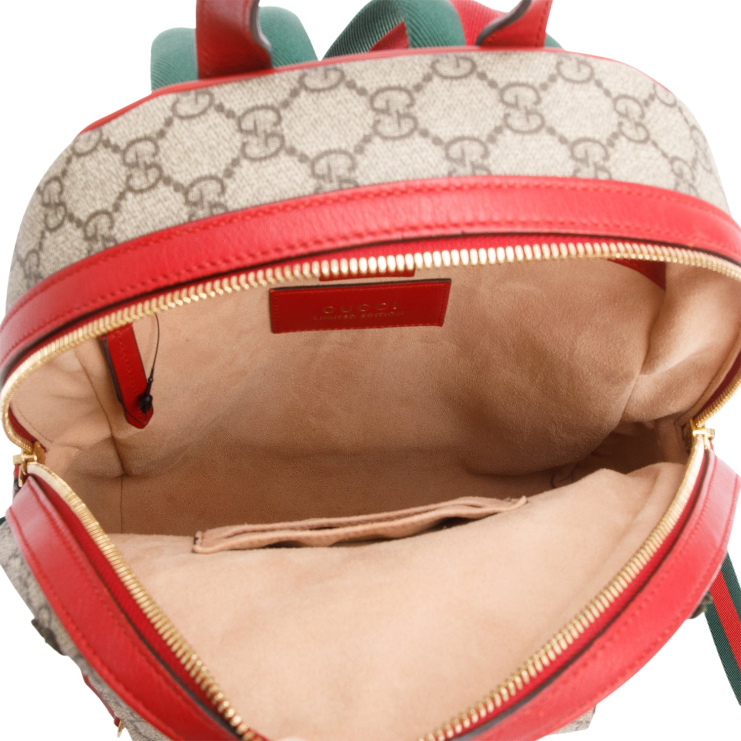 Gucci GG Supreme Monogram Web Kingsnake Heart Embroidered Small Day Backpack