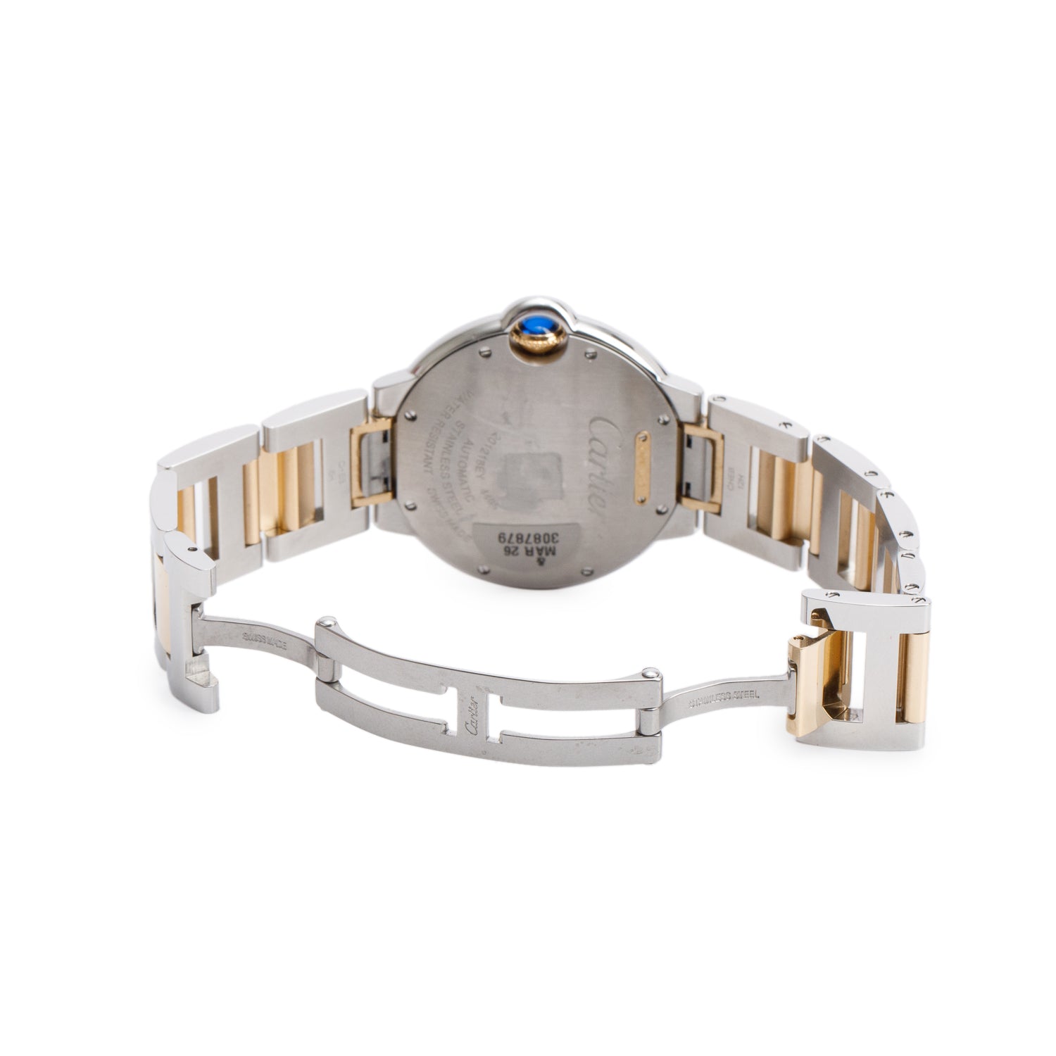 Cartier 2025 Stainless Steel & 18k Yellow Gold Ballon Bleu de Cartier 36 MM Automatic Watch 4406 w/ Box & Papers