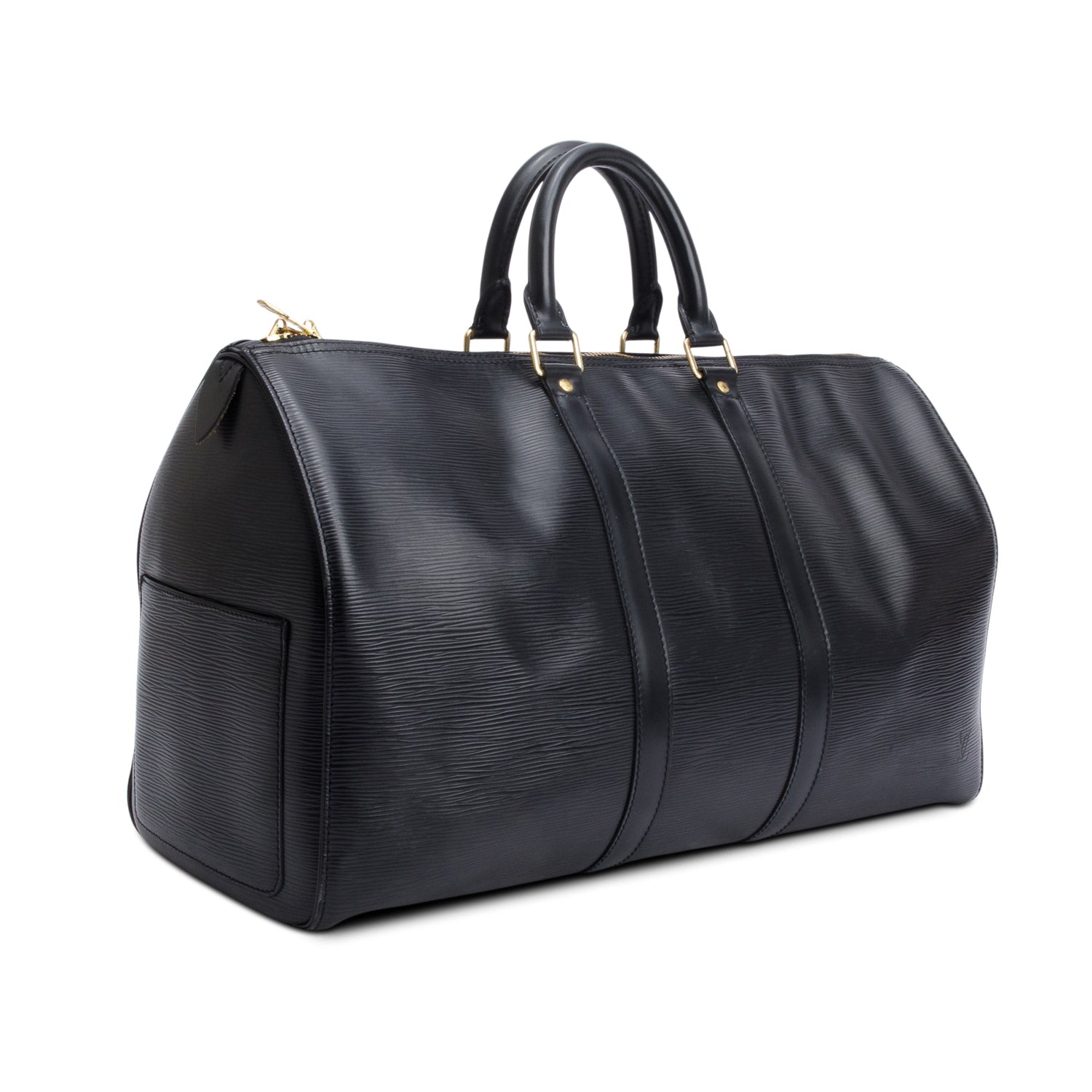 Louis Vuitton Black Epi Leather Keepall 45