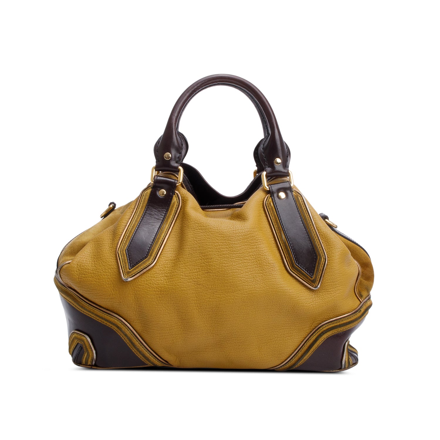 Burberry Prorsum Beige/Brown Calfskin Leather/Suede Earlsburn Mixed Media Tote Bag w/ Strap