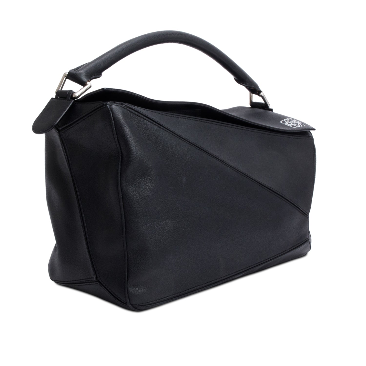 Loewe Black Calfskin Leather Large Puzzle Edge Bag