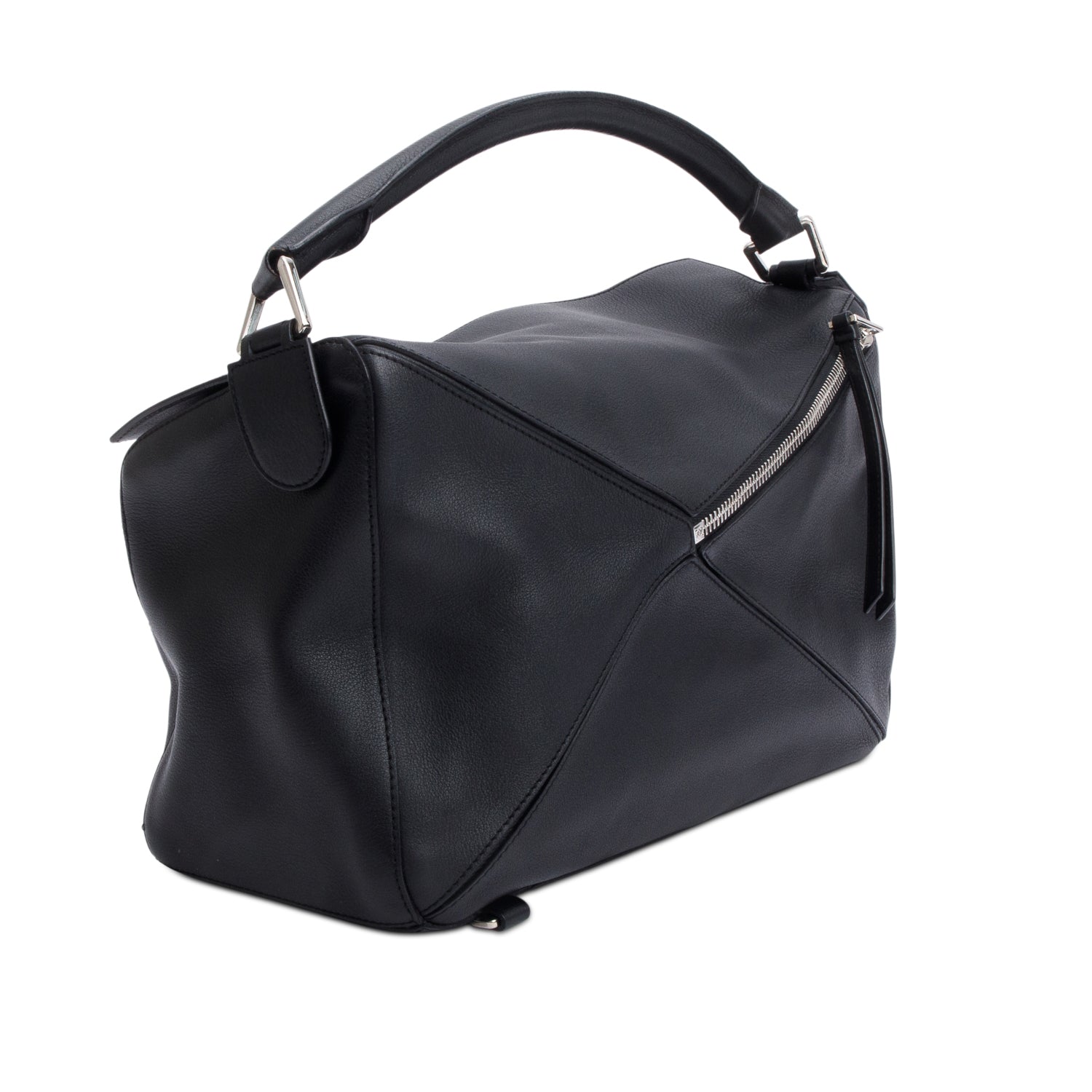 Loewe Black Calfskin Leather Large Puzzle Edge Bag
