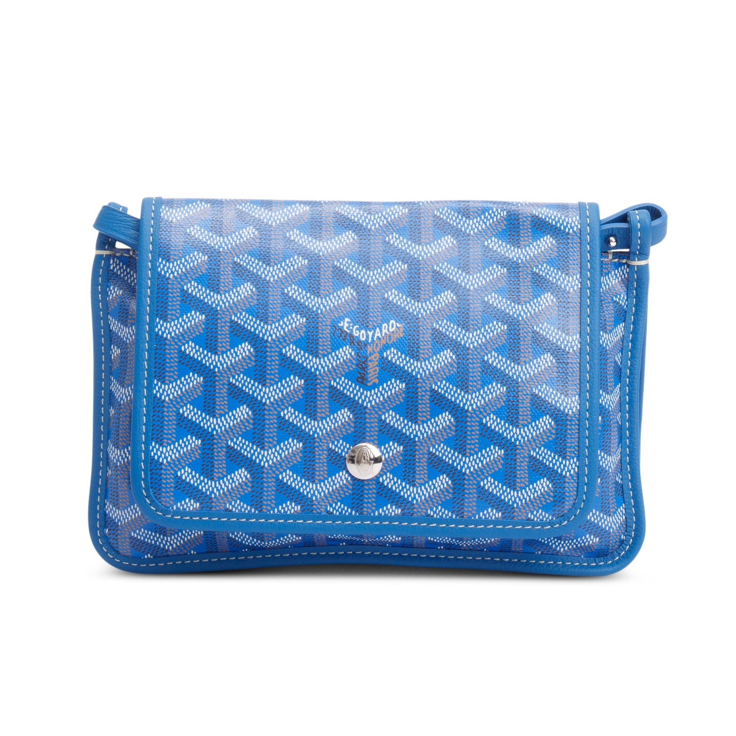 Goyard 2024 Blue Monogram Coated Canvas Plumet Crossbody Bag