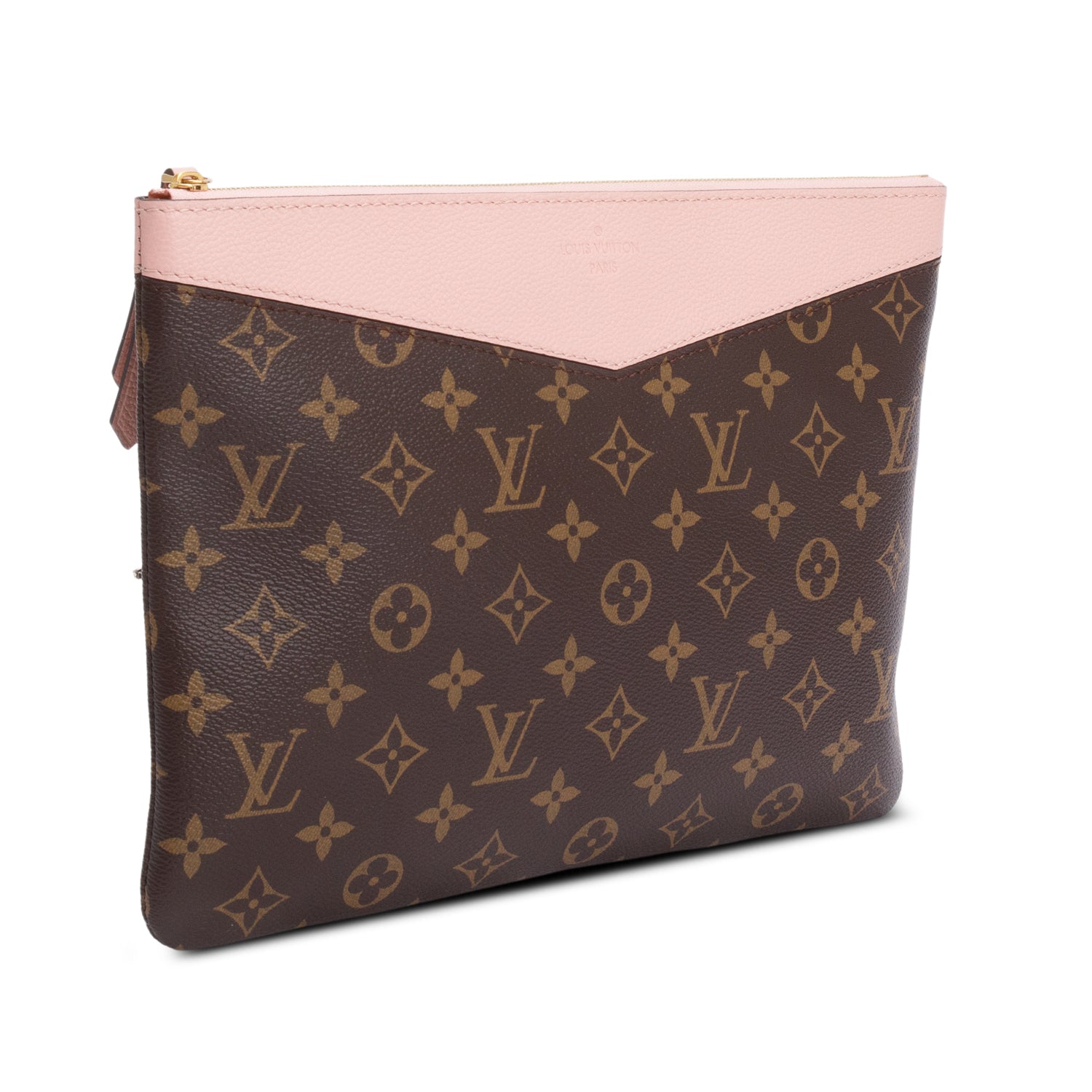 Louis Vuitton Monogram Pink Leather Trim Daily Pouch